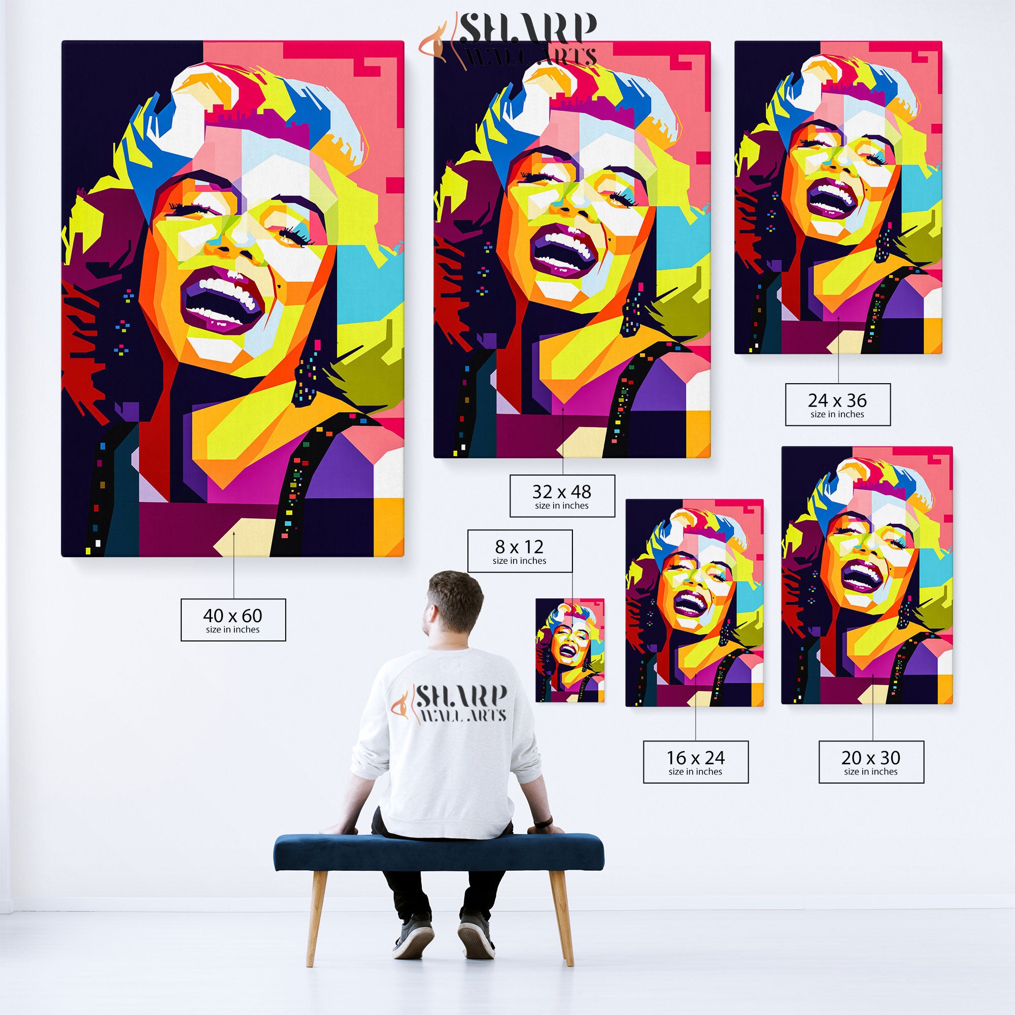 Marilyn Monroe Pop Art Canvas Wall Art