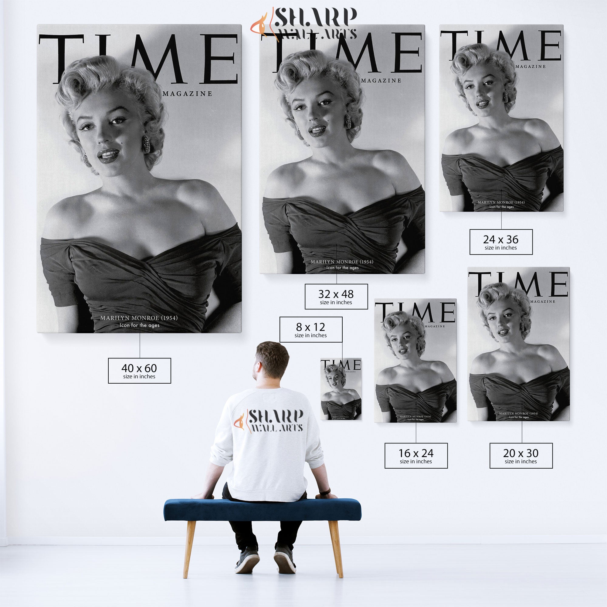 Marilyn Monroe Magazine Cover Wall Art Canvas