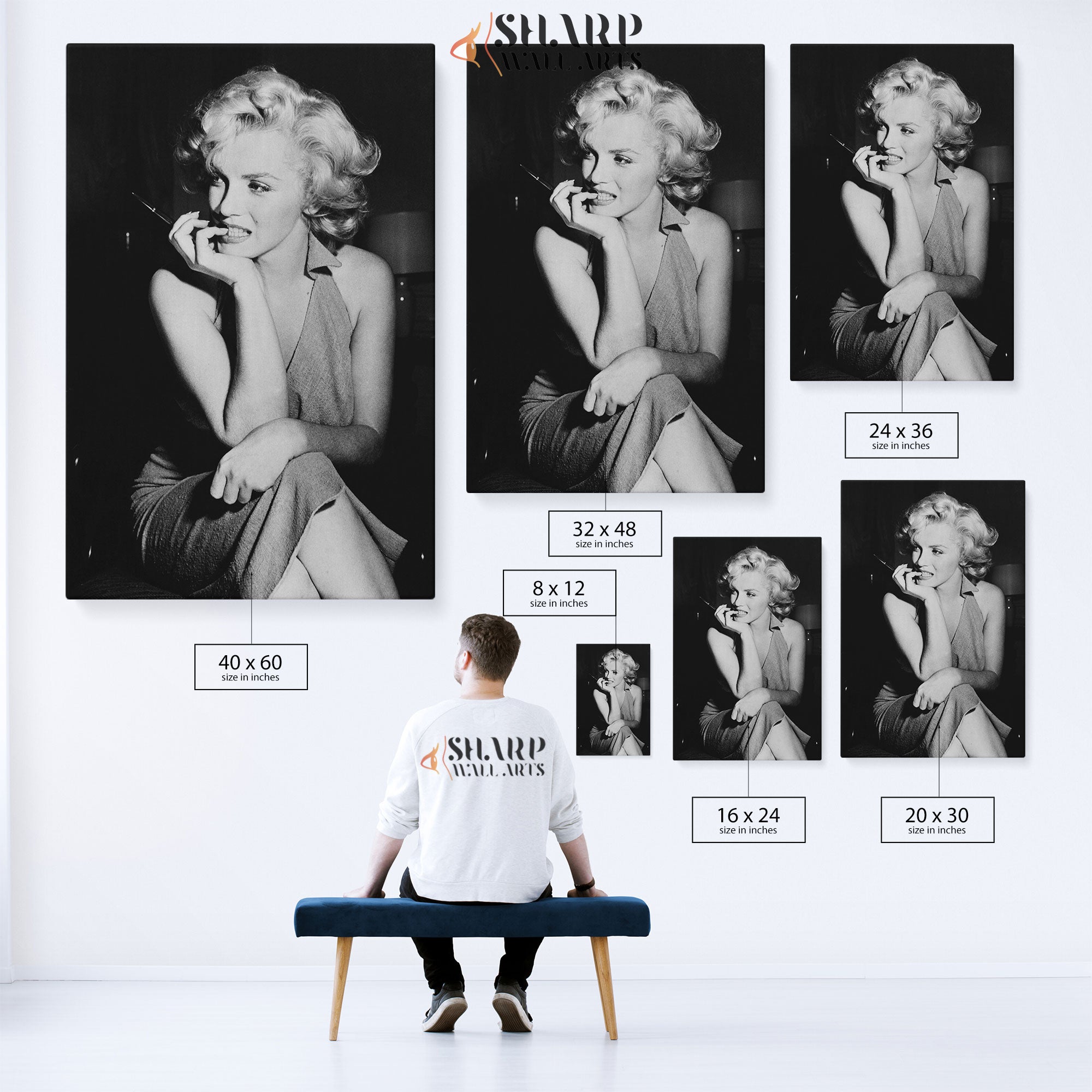 Marilyn Monroe Famous Photo Wall Art Canvas