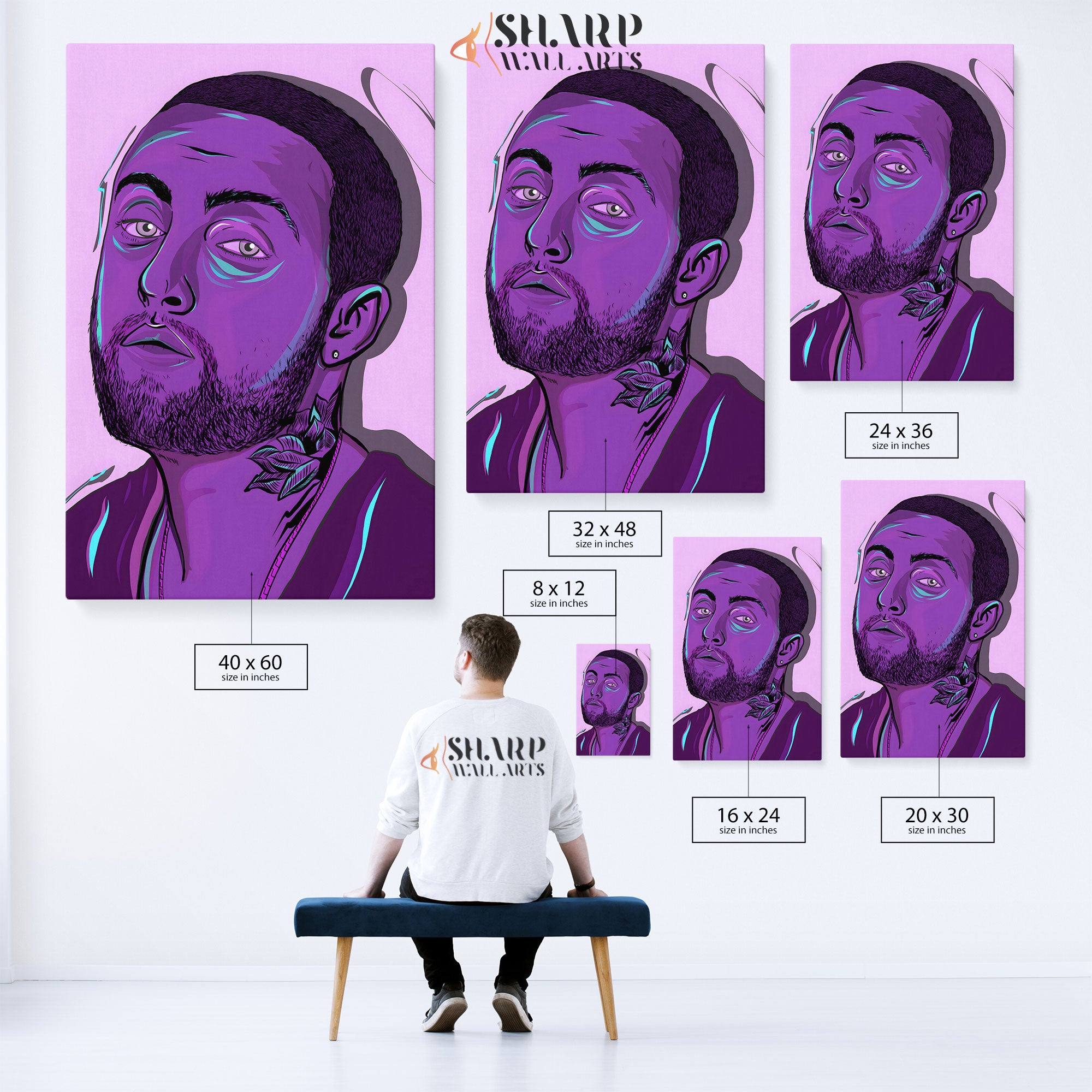 Mac Miller Portrait Wall Art Canvas