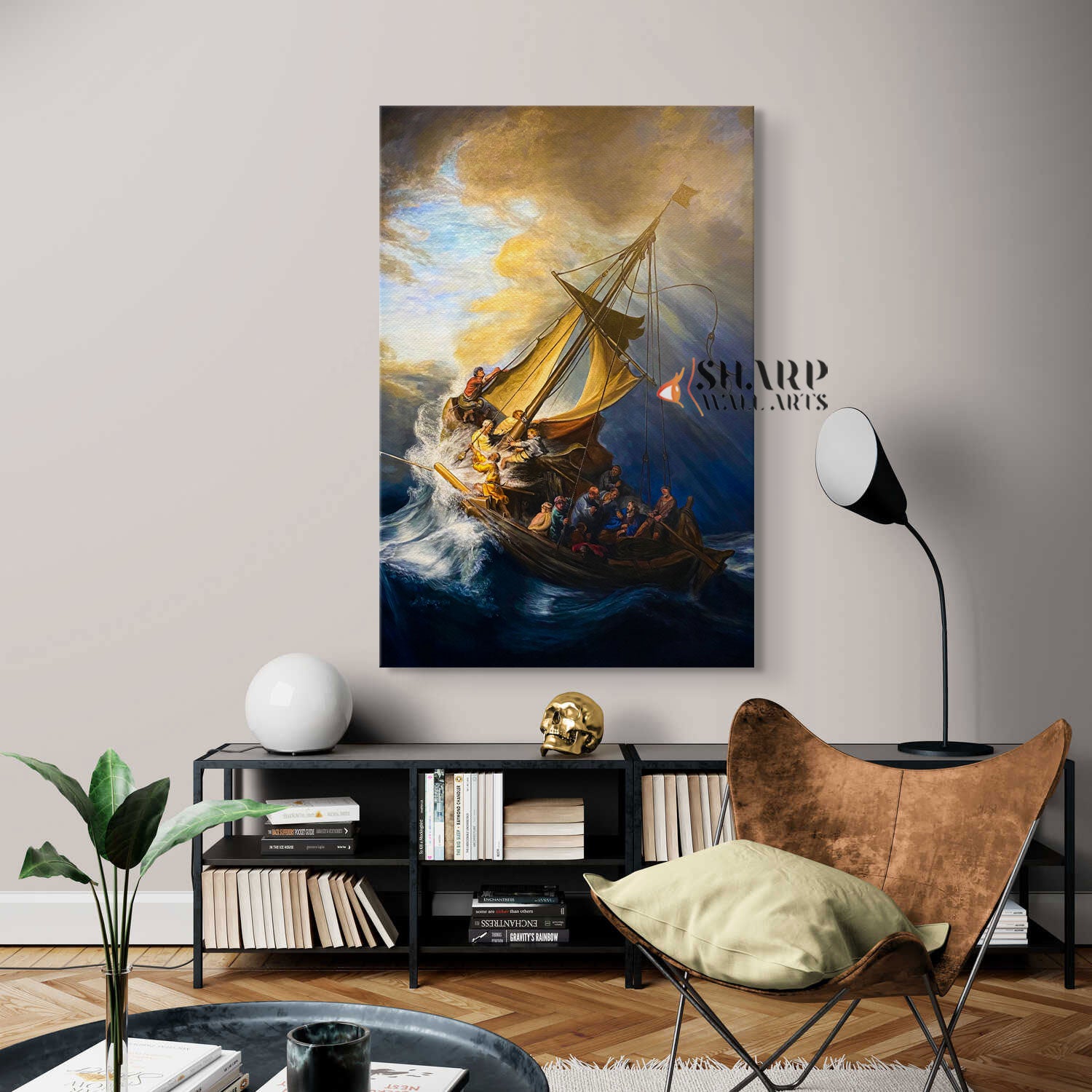 Storm On The Sea Of Galilee Canvas Wall Art
