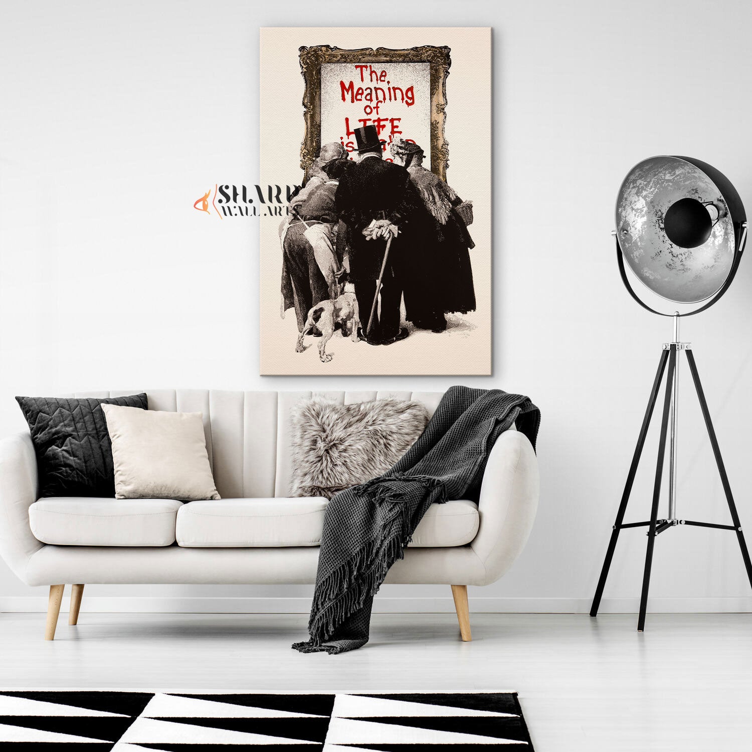 Banksy The Meaning Of Life Wall Art Canvas