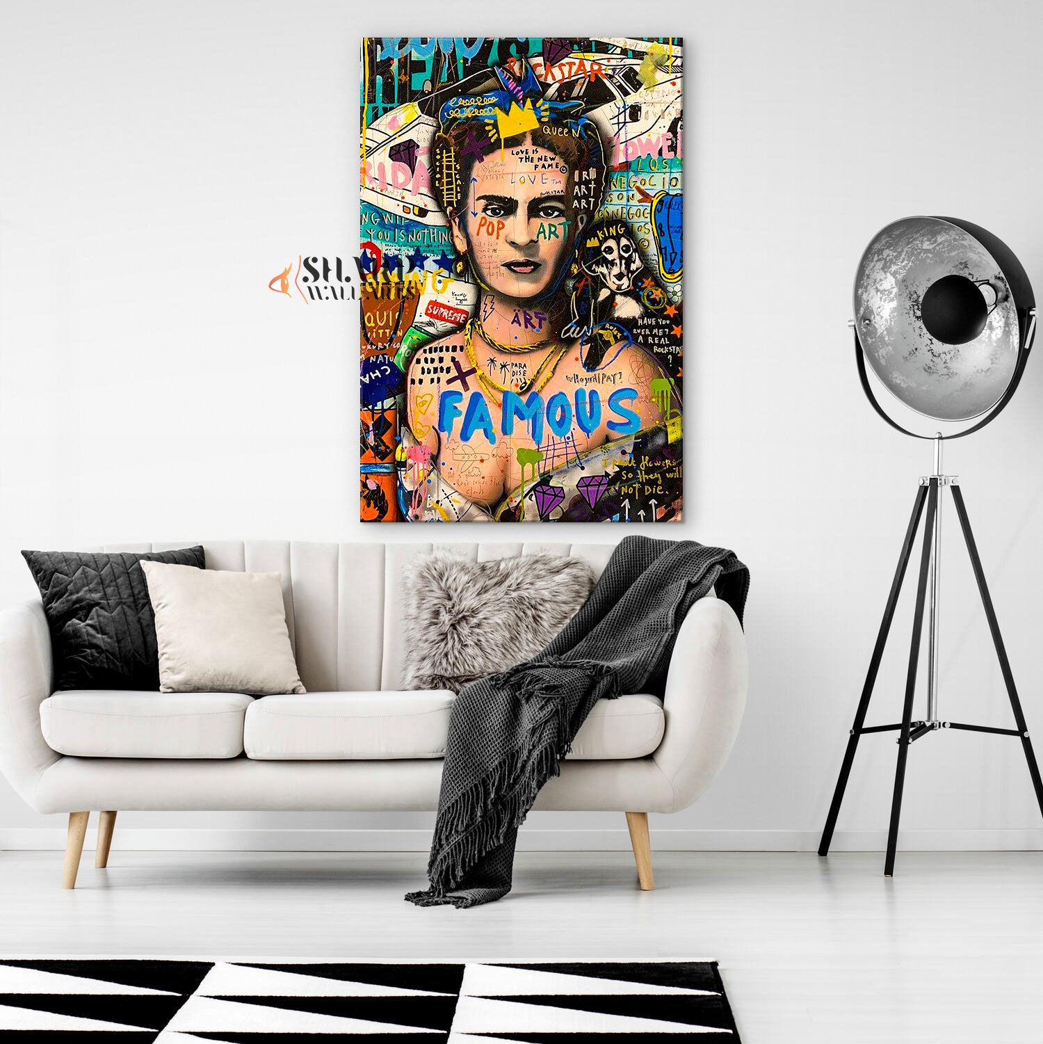 Frida Kahlo Famous Pop Art Canvas
