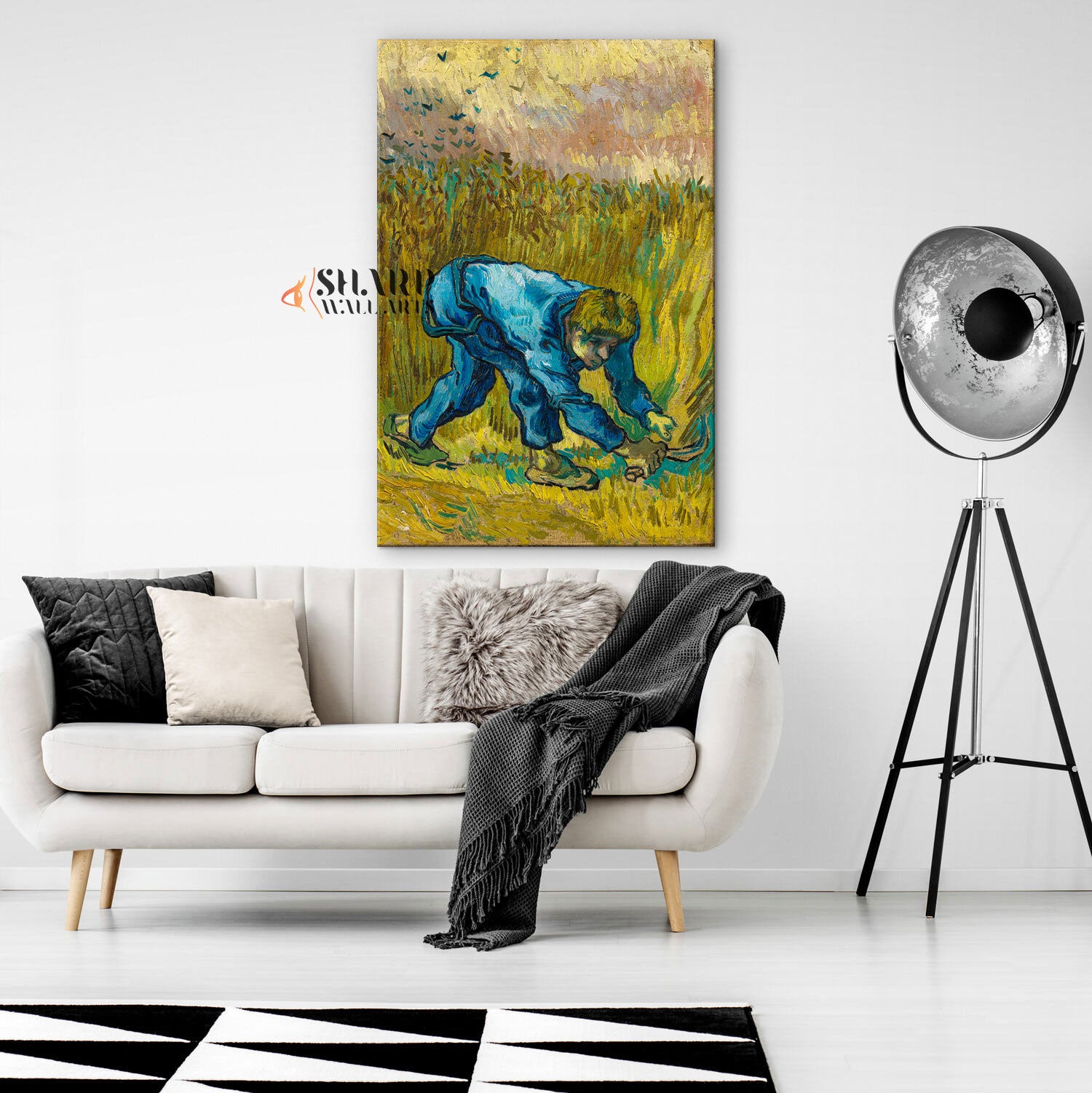 Vincent van Gogh Reaper With Sickle Canvas Wall Art