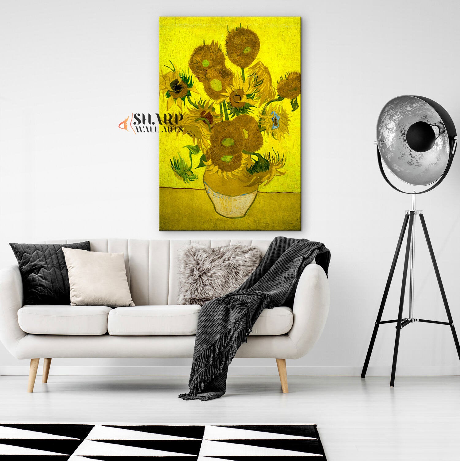 Vincent van Gogh Vase With Fifteen Sunflowers Canvas Wall Art