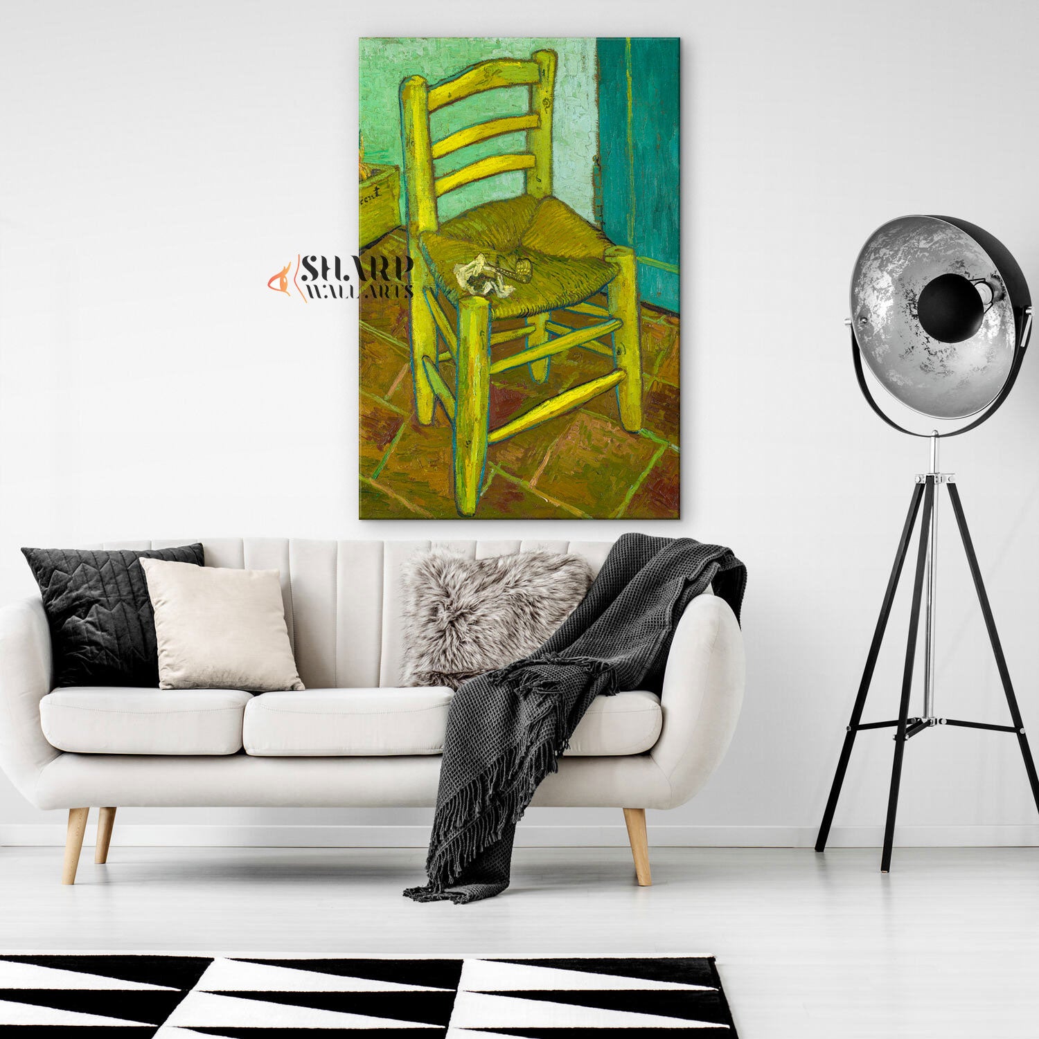 Vincent van Gogh Chair With Pipe Canvas Wall Art
