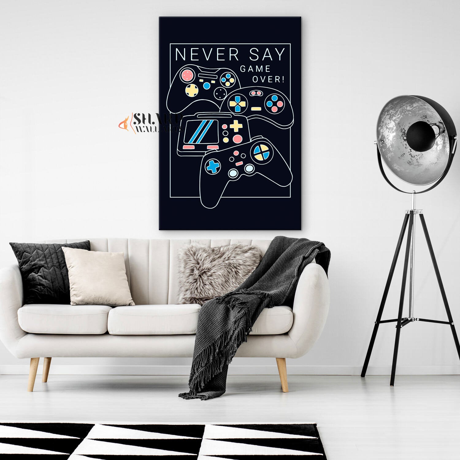 Never Say Game Over Canvas Wall Art