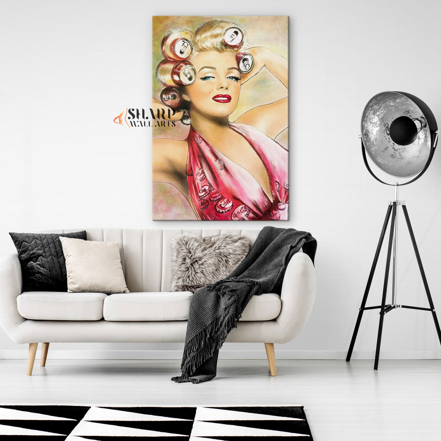 Marilyn Monroe Coke Canvas Wall Art