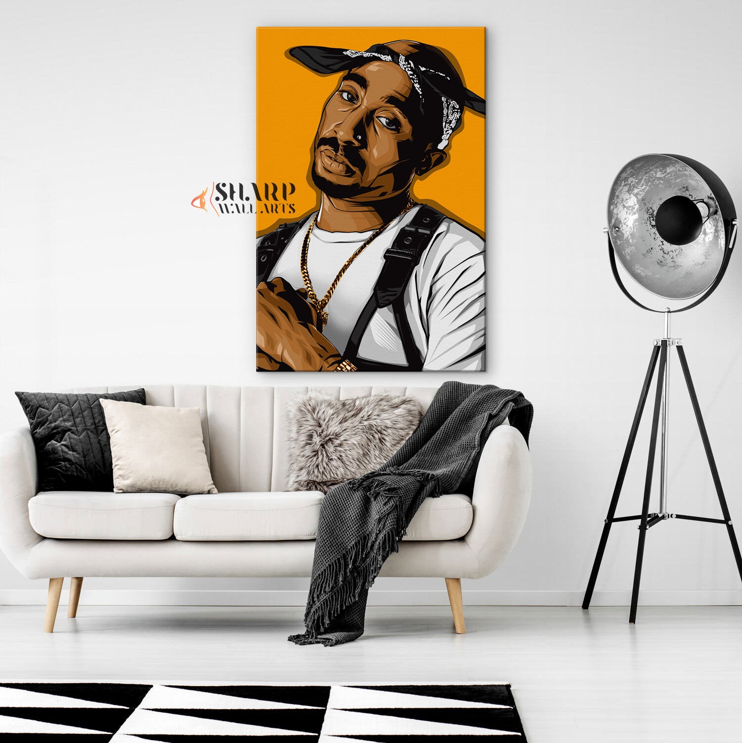 Tupac Portrait Wall Art Canvas
