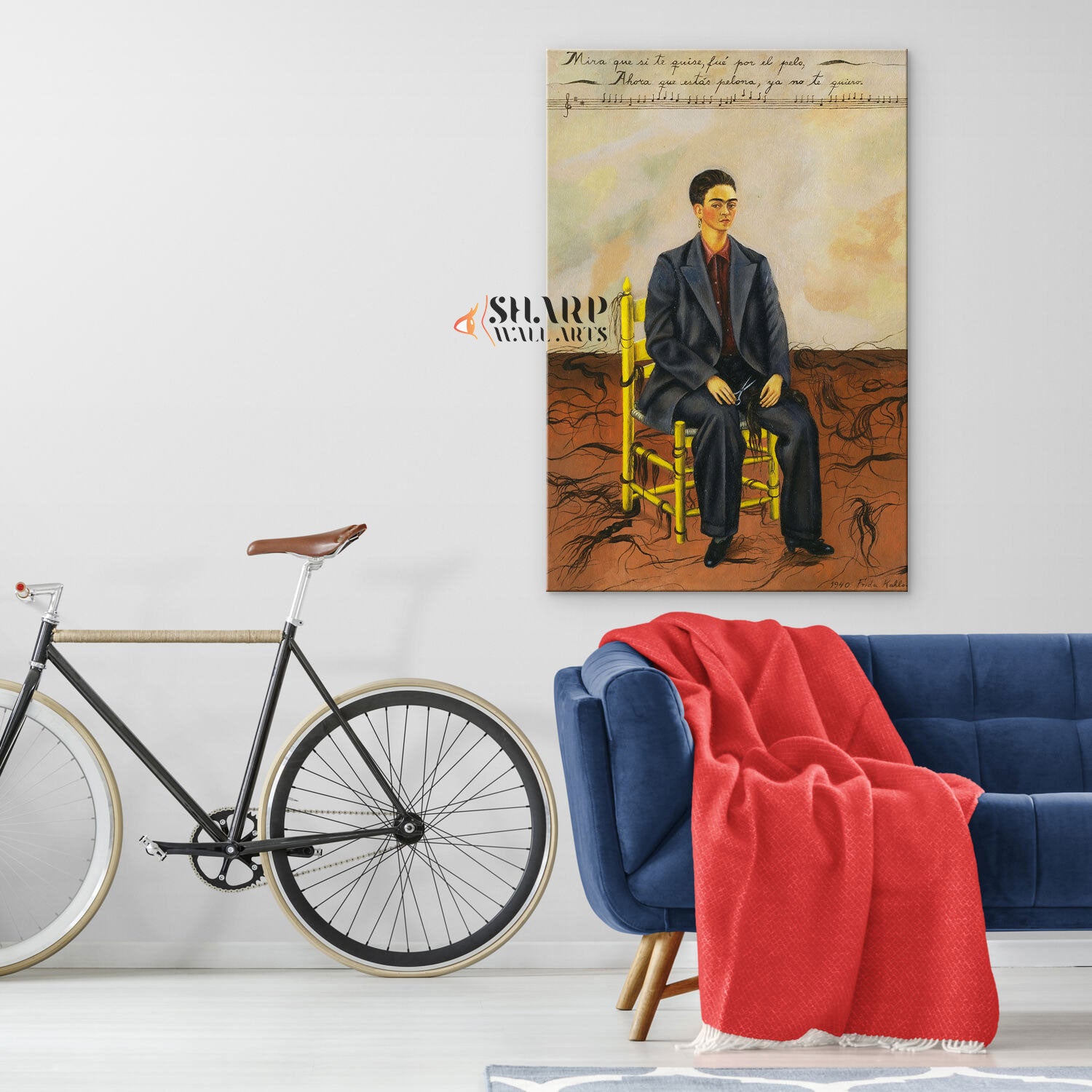 Frida Kahlo Self-Portrait With Cropped Hair Canvas Wall Art