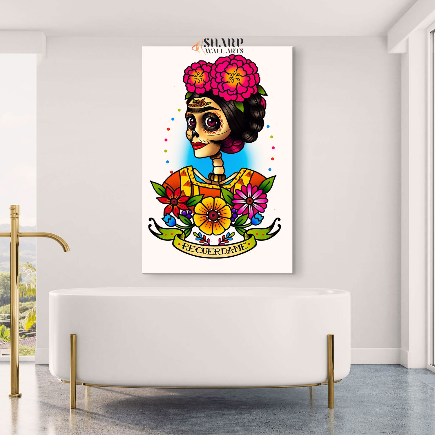 Frida Kahlo Recuerdame Canvas Wall Art