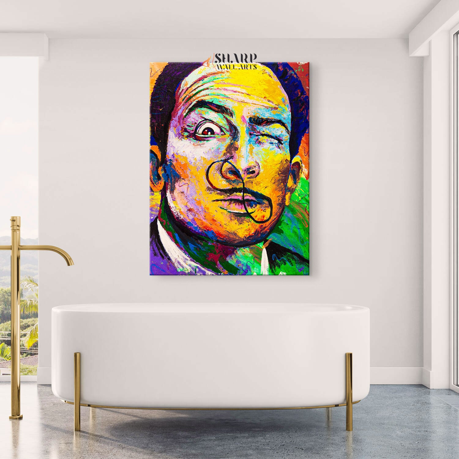 Salvador Dali Portrait Canvas Wall Art