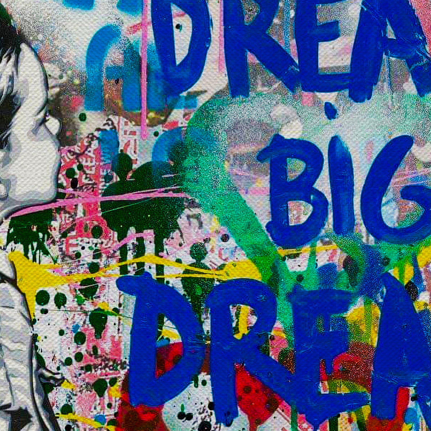 Banksy Dream Big Dreams Canvas Wall Art