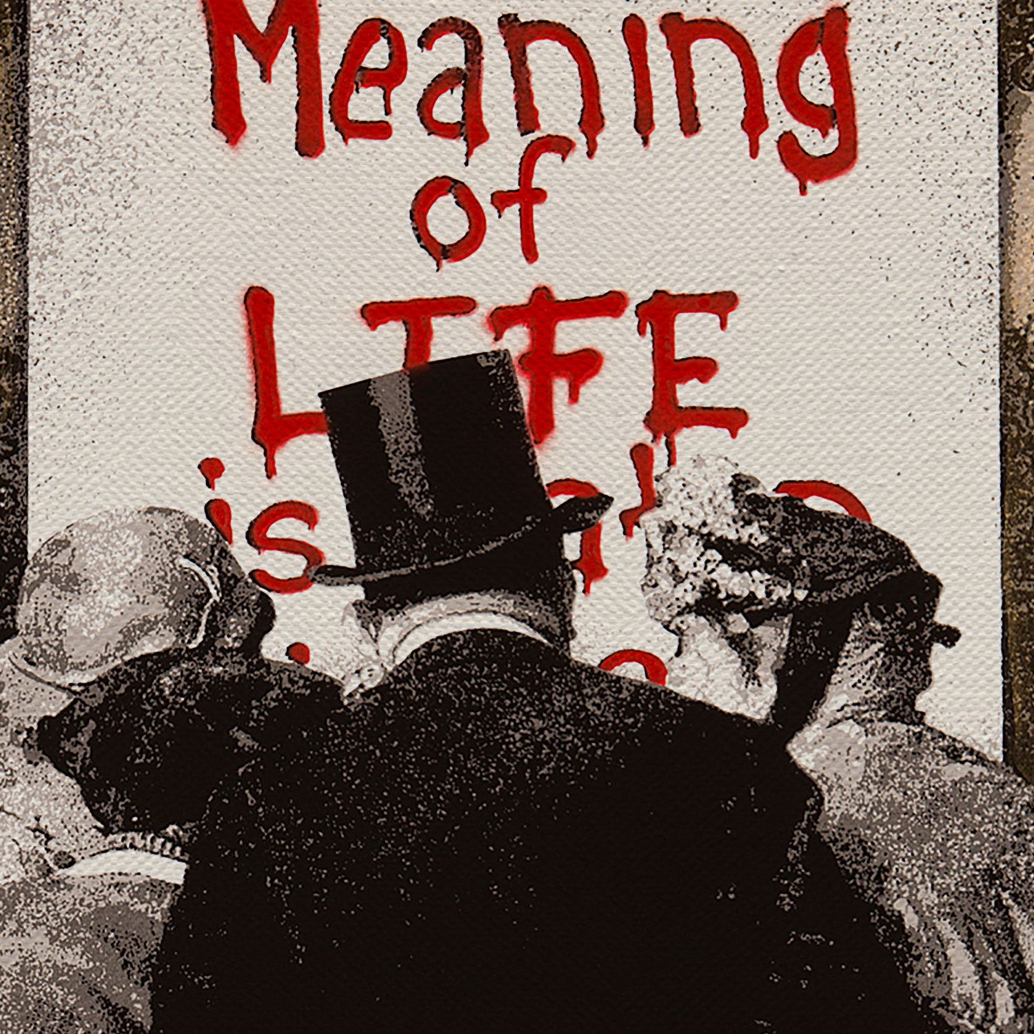 Banksy The Meaning Of Life Wall Art Canvas
