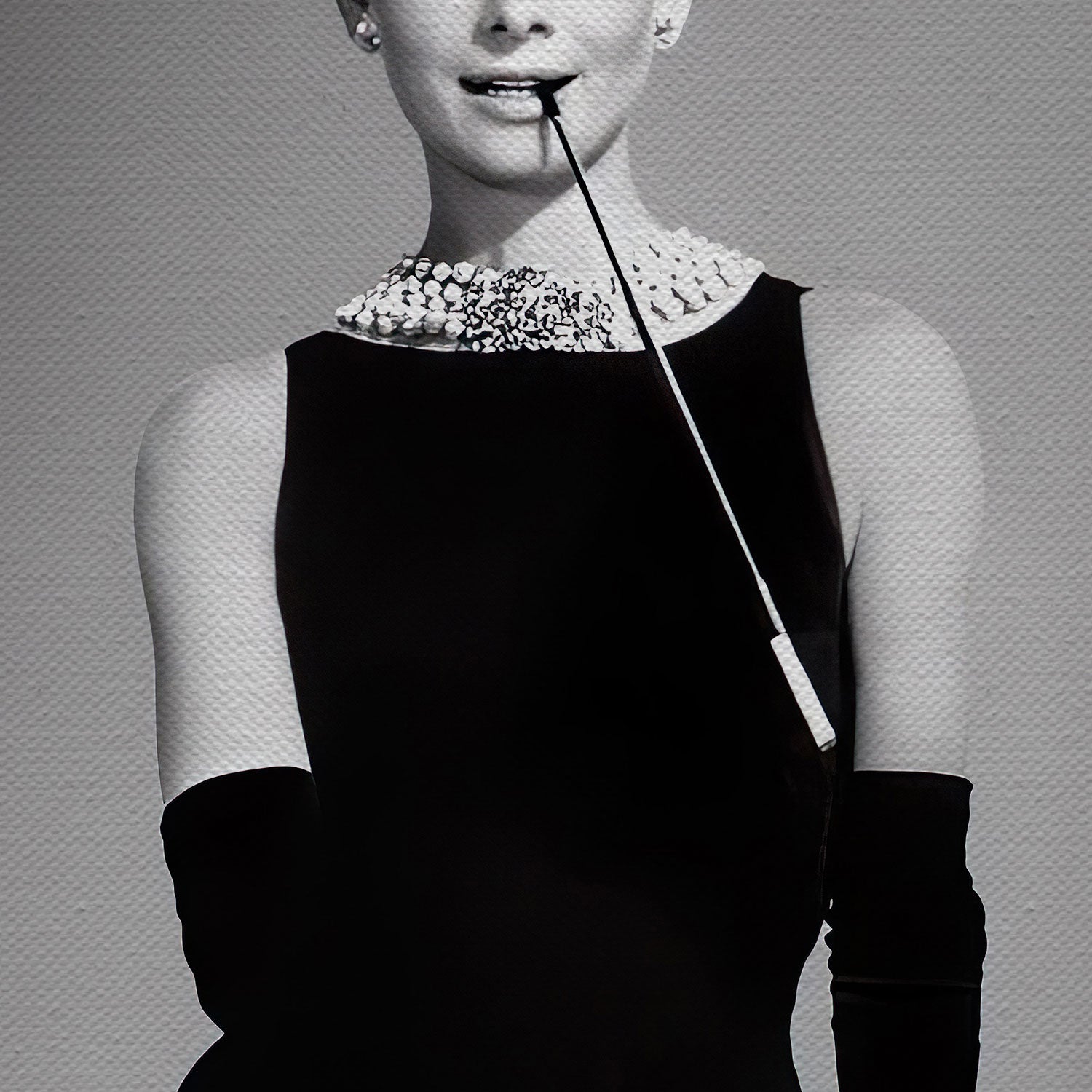 Audrey Hepburn Black Dress Canvas Wall Art
