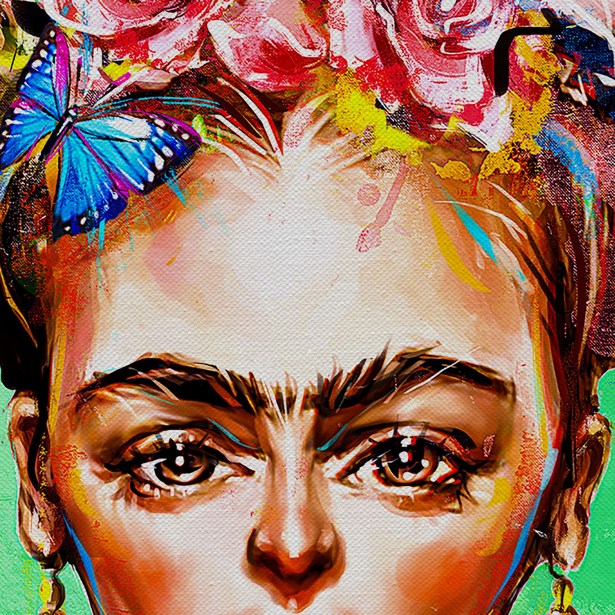 Frida Kahlo Caricatura Canvas Wall Art