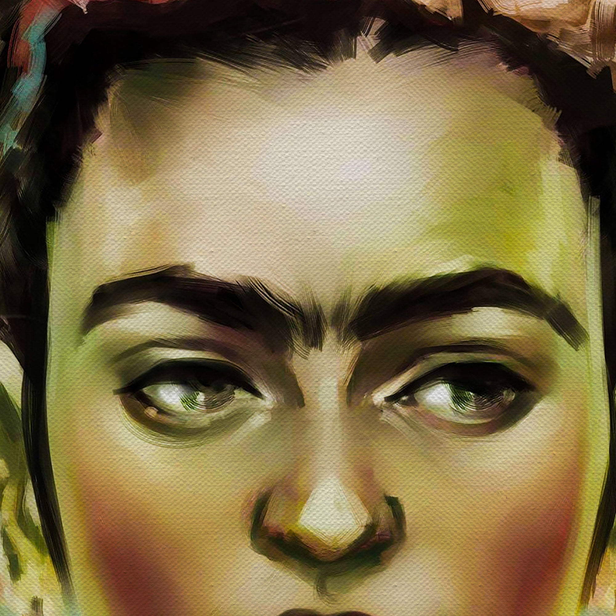 Frida Kahlo Oil Painting Style Canvas Wall Art