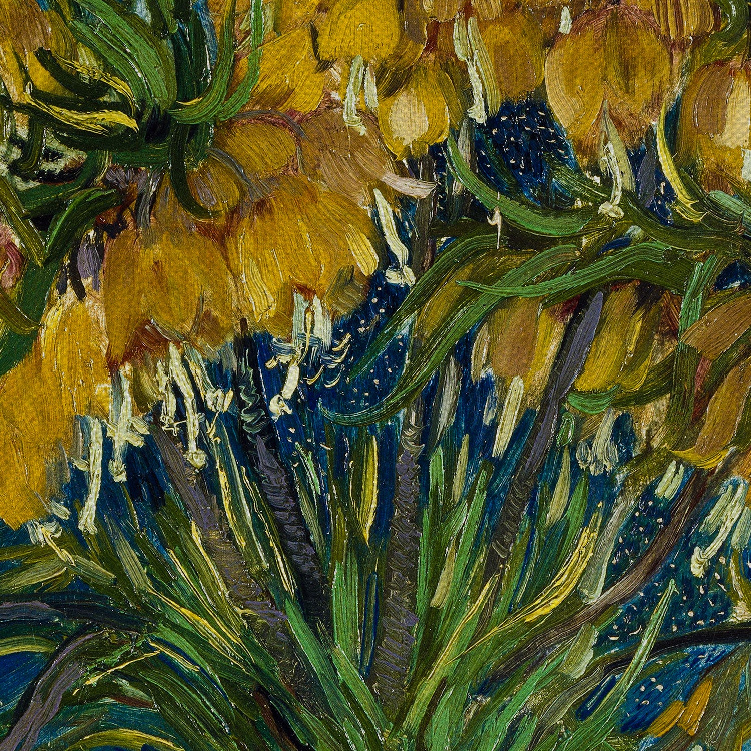 Vincent van Gogh Imperial Fritillaries In A Copper Vase Canvas Wall Art