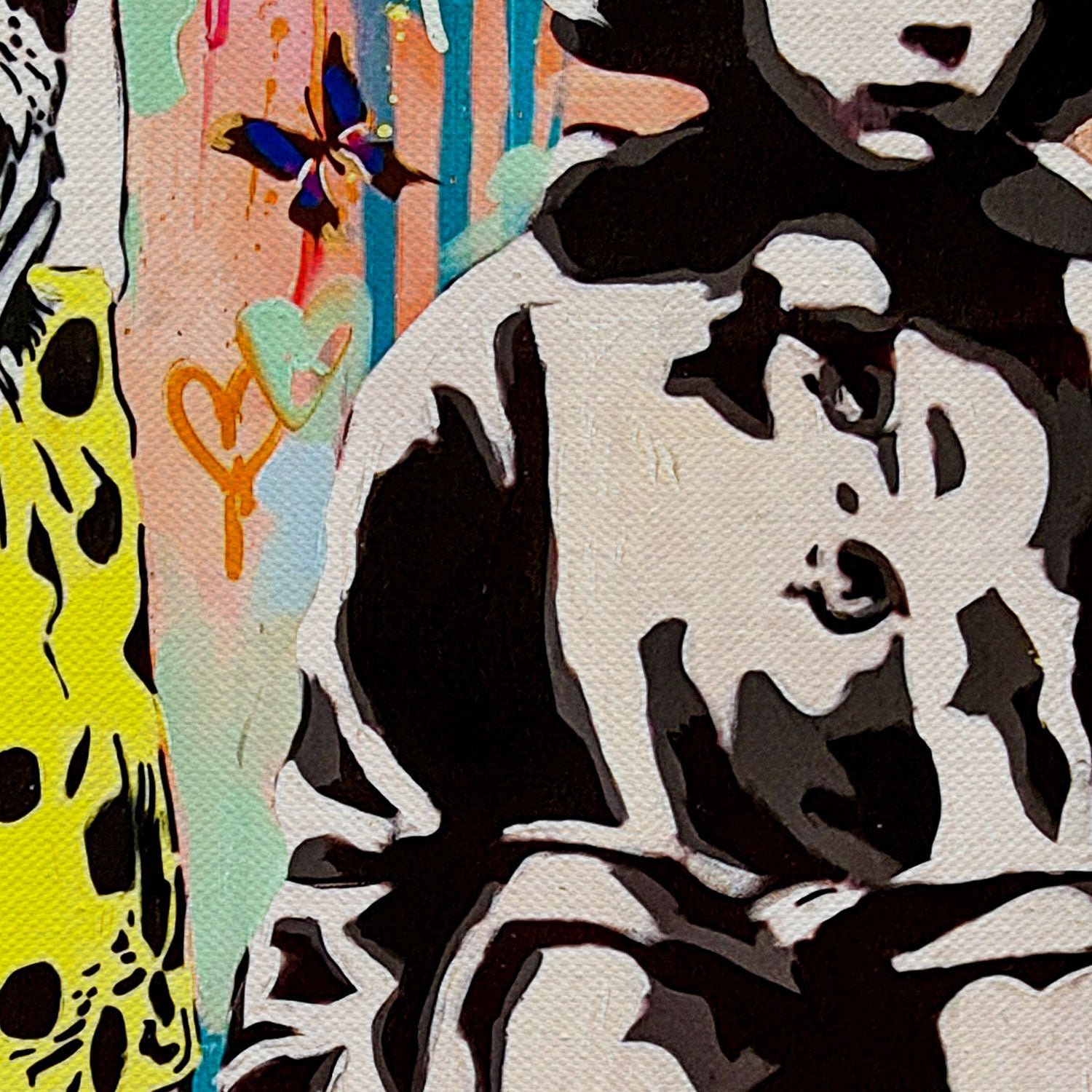 Banksy Style Follow Your Heart Canvas Wall Art
