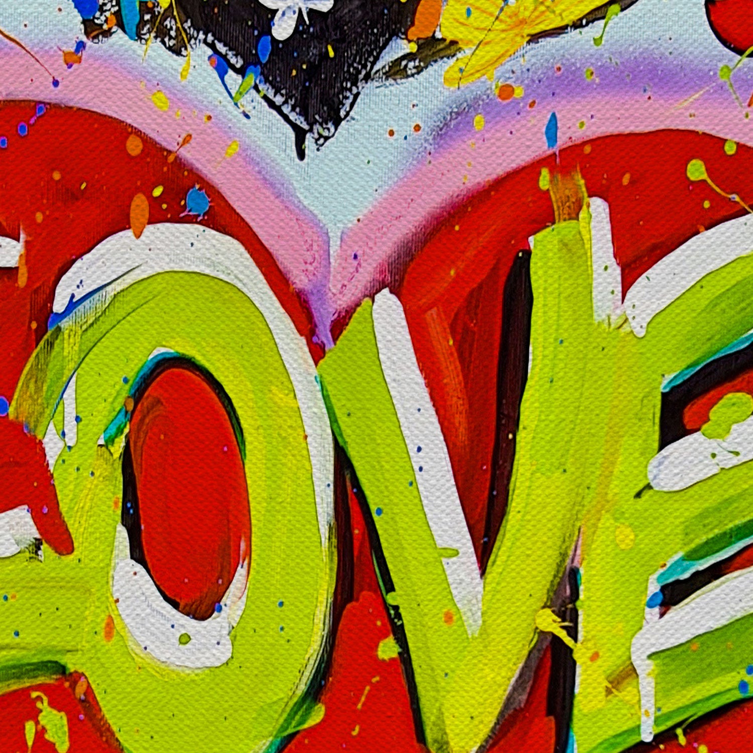 Graffiti Love Canvas Wall Art