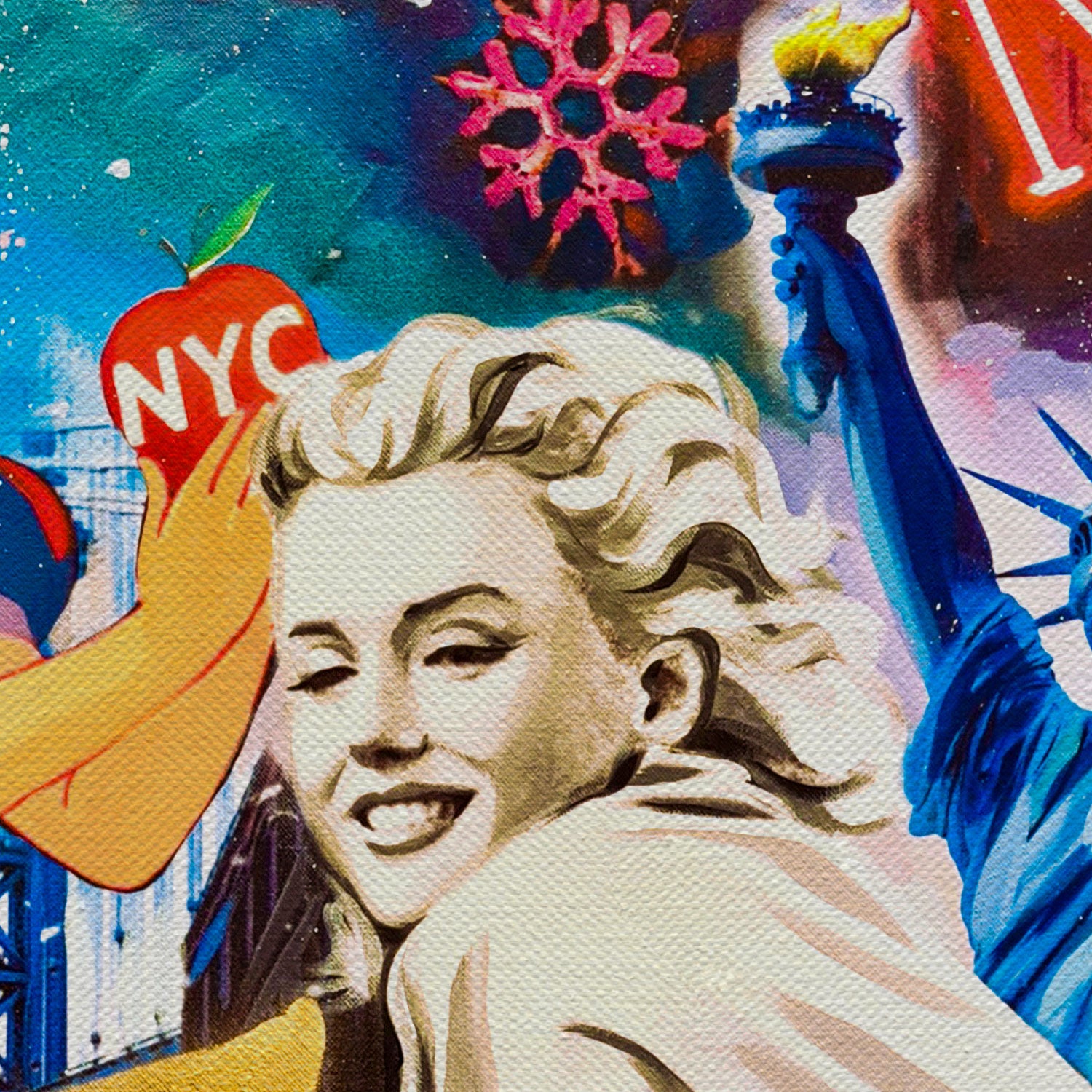 Marilyn Monroe In NY City Of Dreams Canvas Wall Art