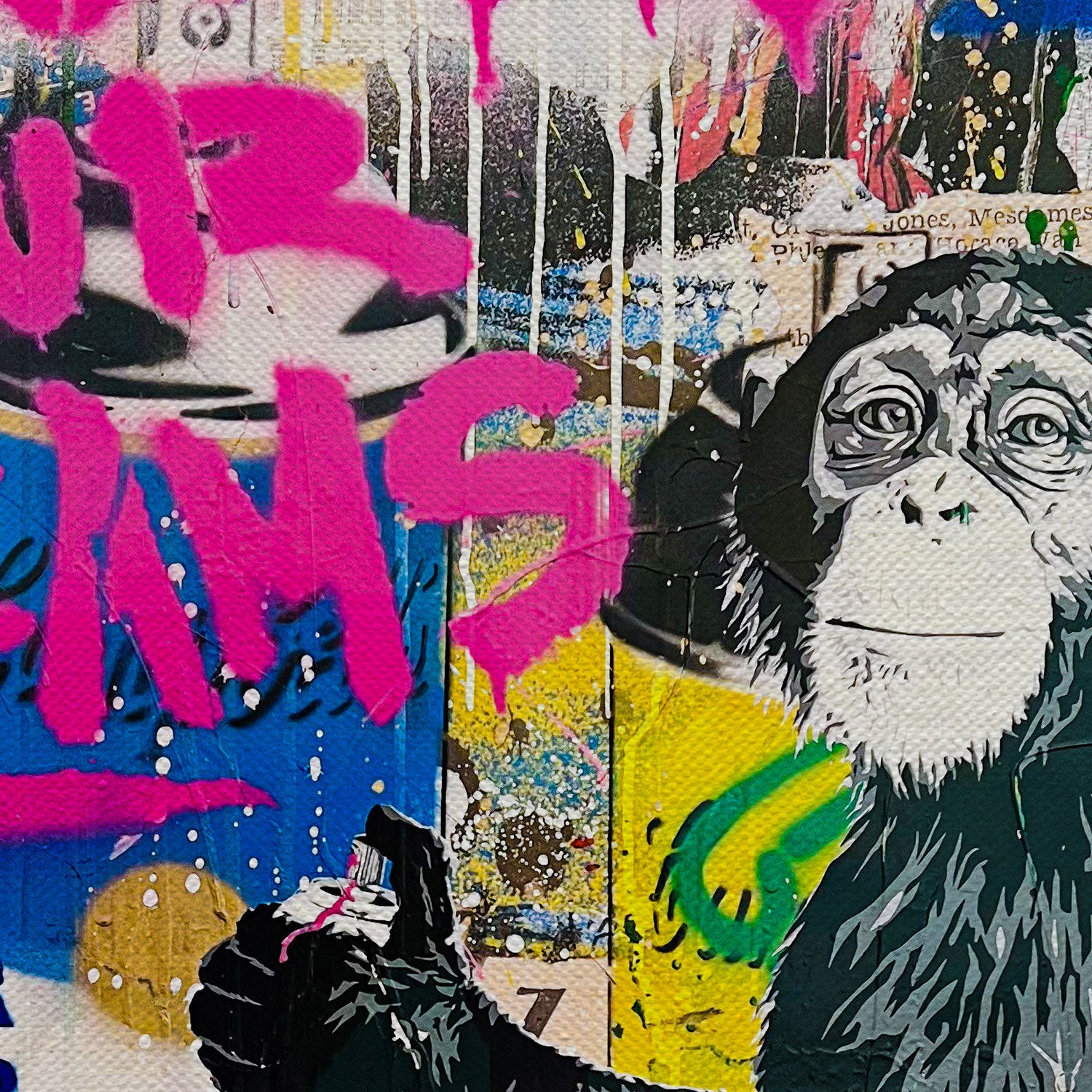 Banksy Monkey Follow Your Dream Canvas Wall Art