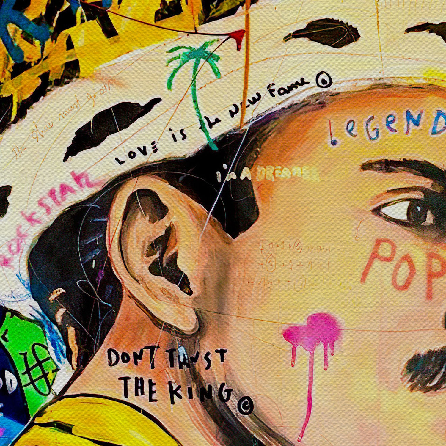 Freddie Mercury Graffiti Canvas Wall Art