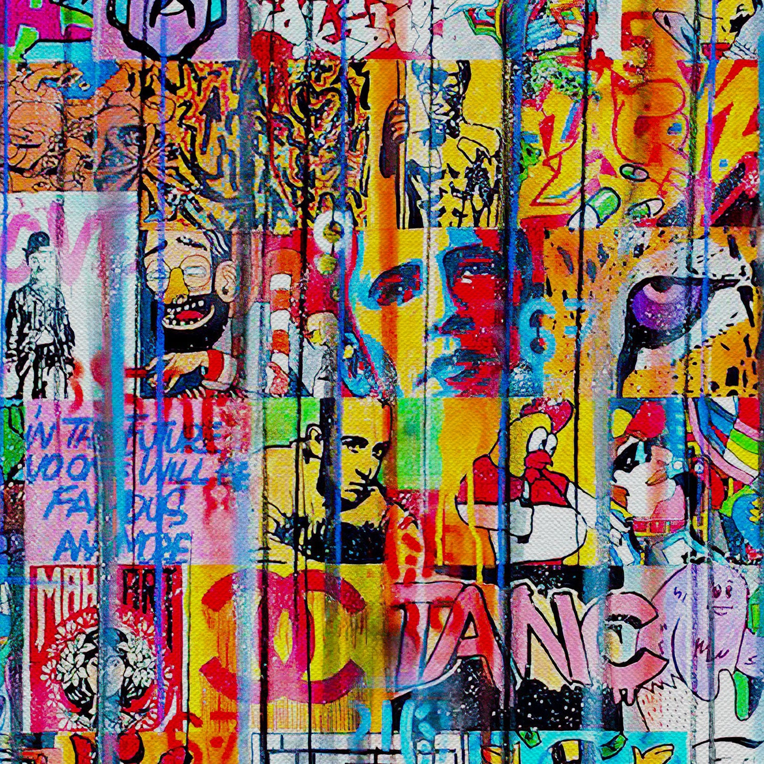 Collage Of Street Art Canvas