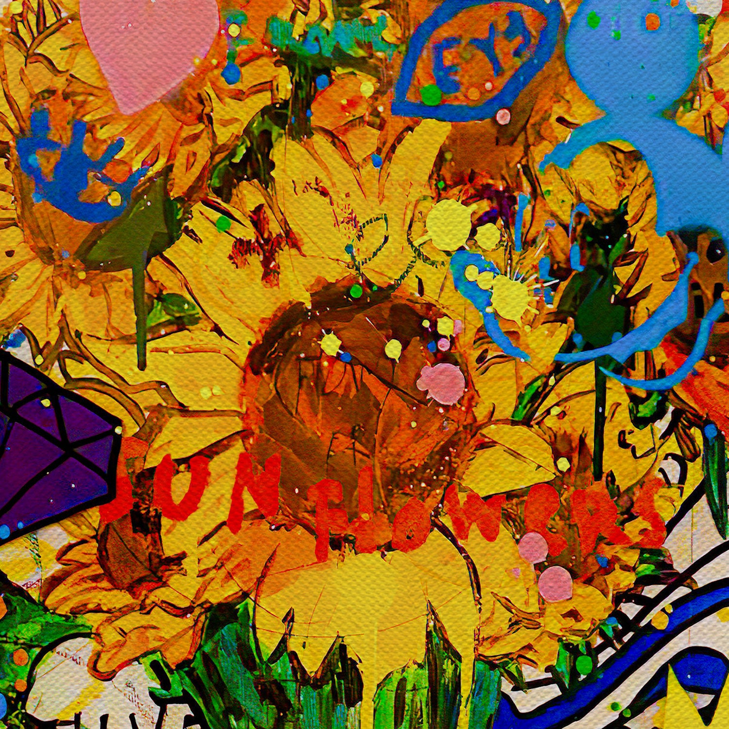 Van Gogh Sunflowers Modern Vision Canvas Wall Art