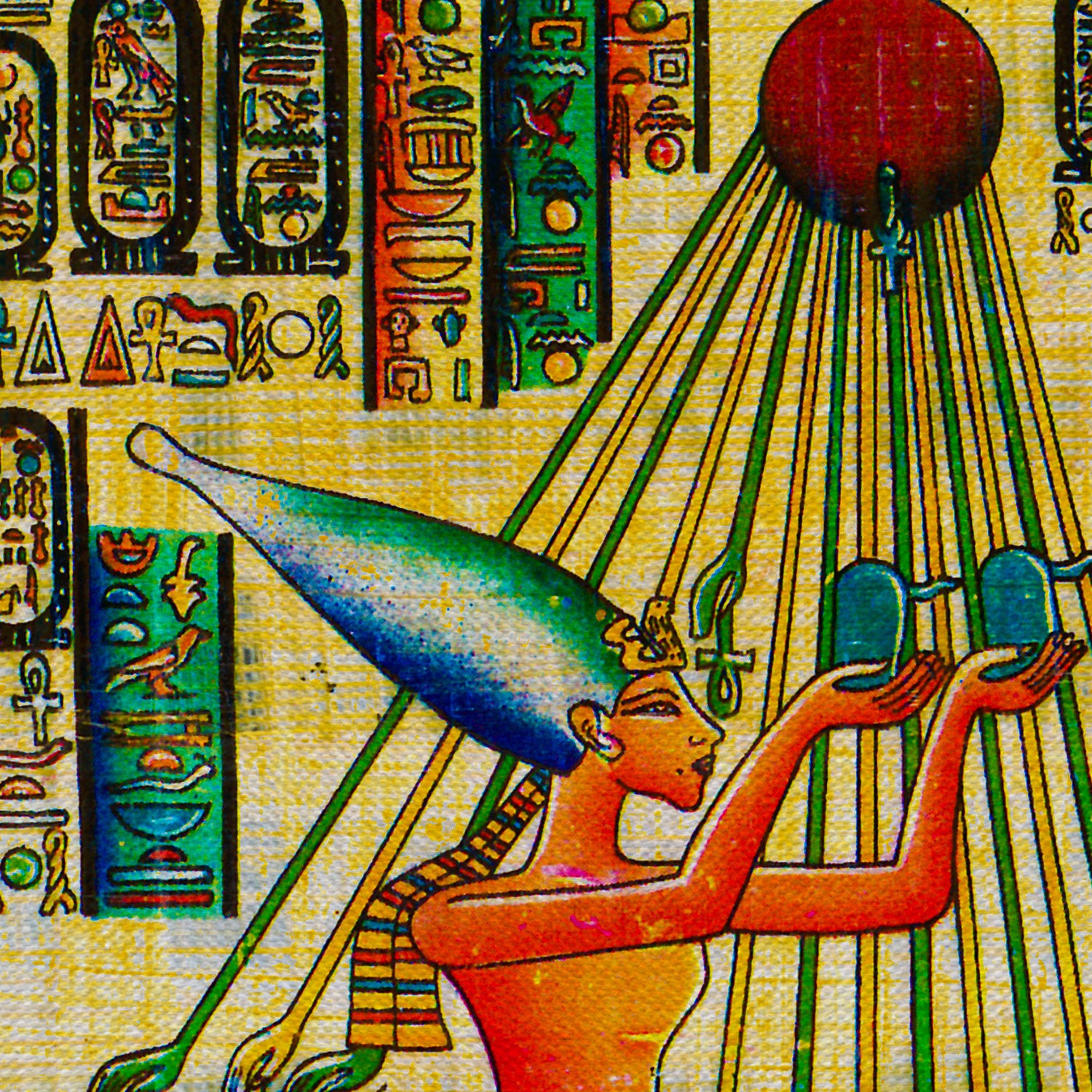 Egyptian Worship Of The Gods Canvas Wall Art