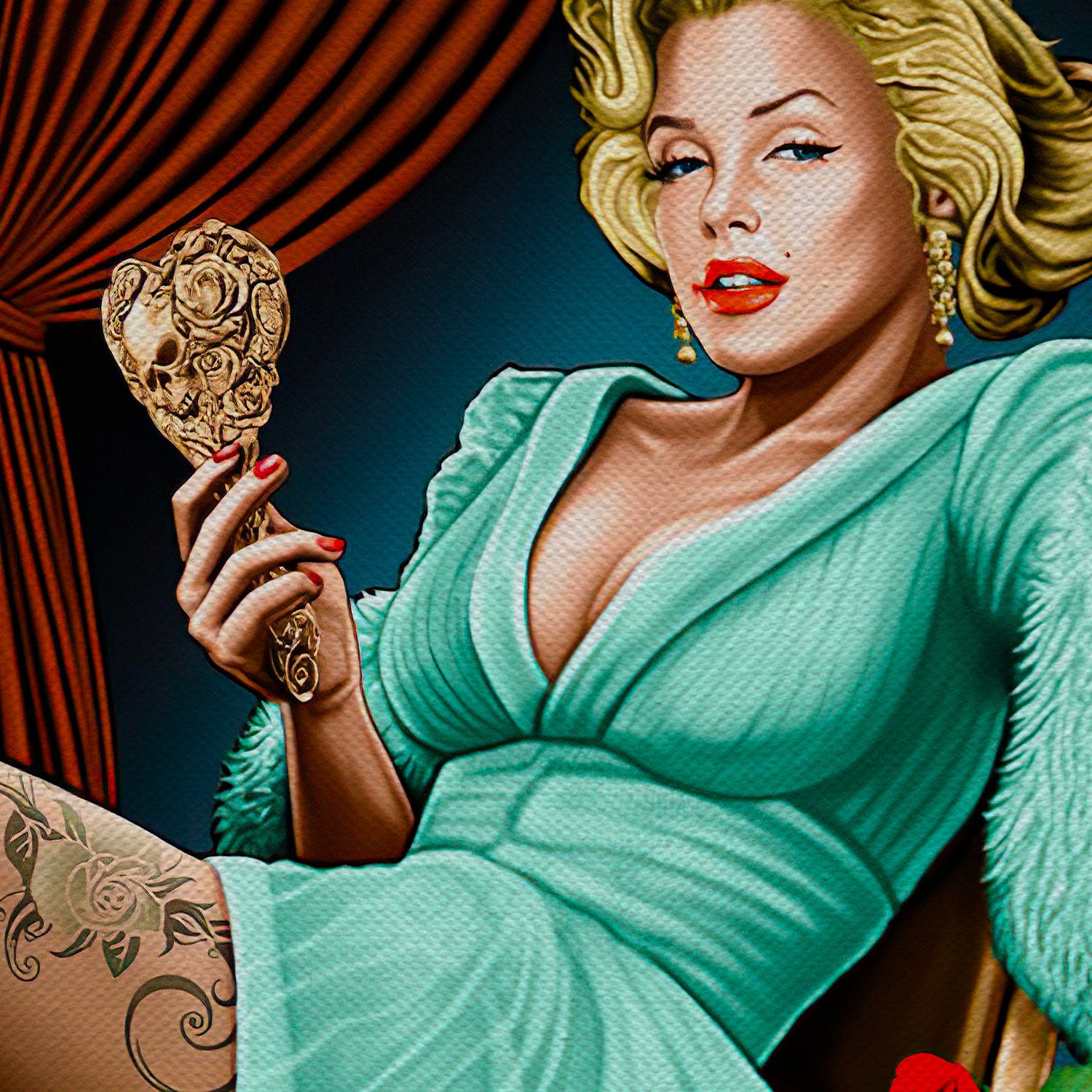 Marilyn Monroe Brushing Hair Wall Art Canvas