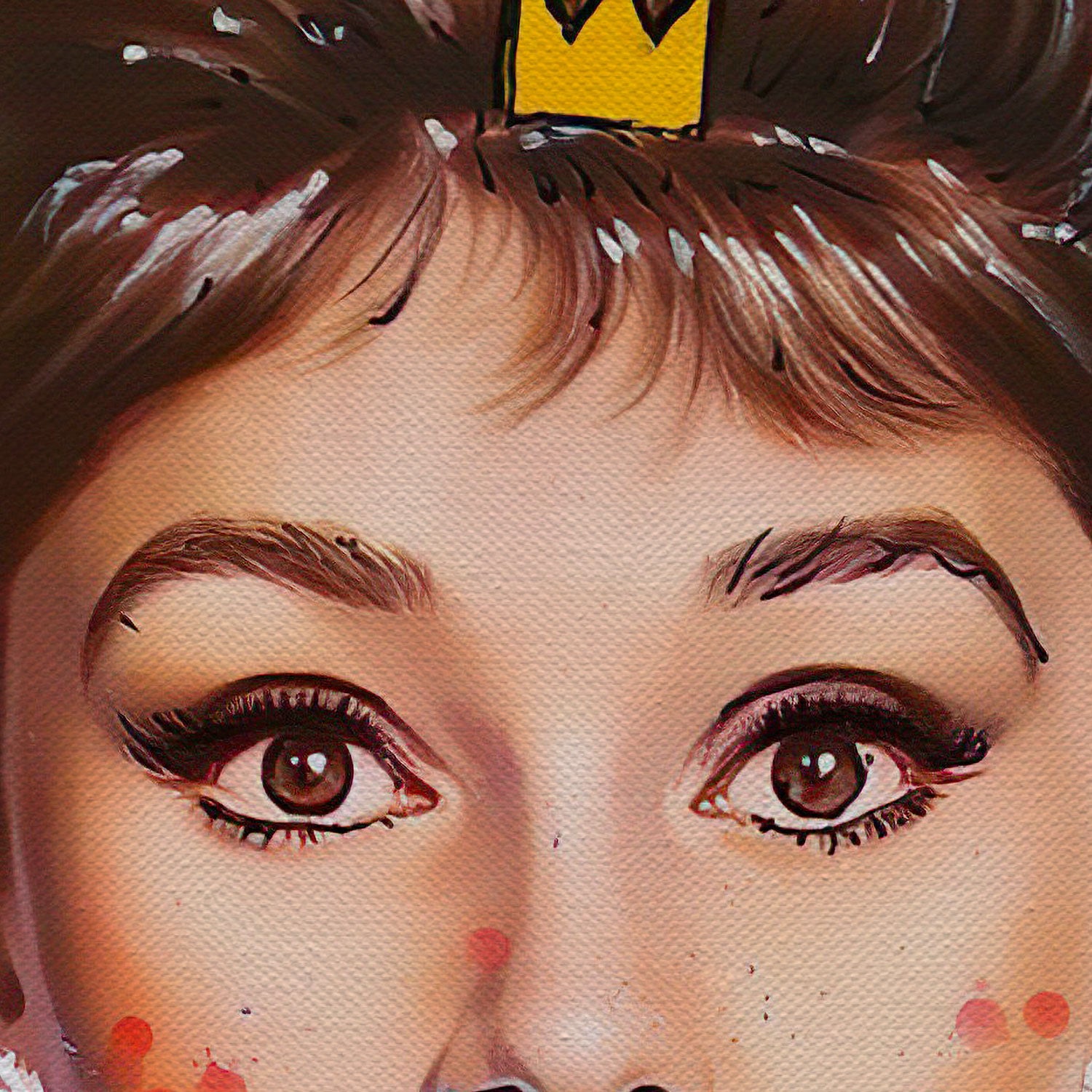 Audrey Hepburn Bubble Gum Canvas Wall Art