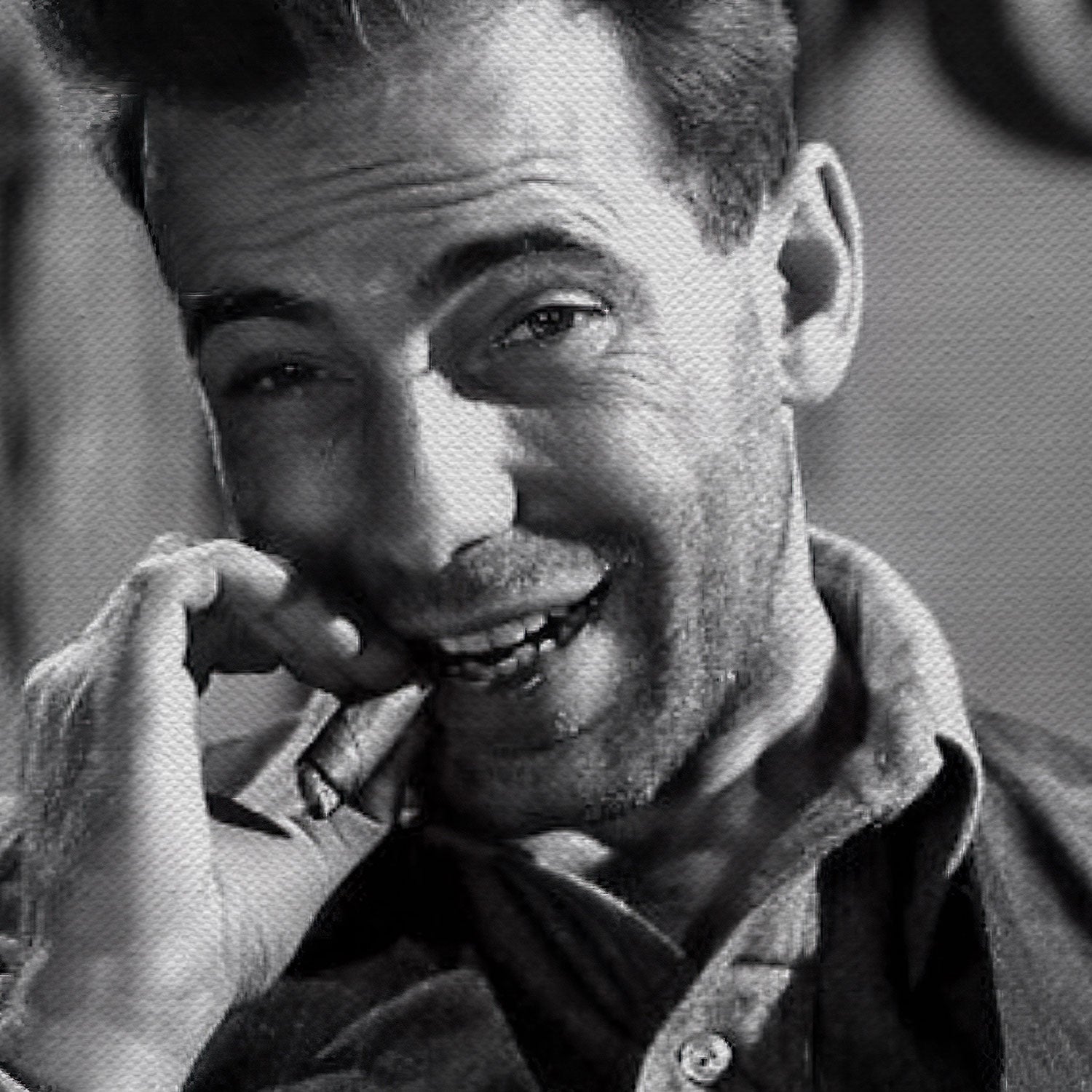 Humphrey Bogart Smoking Wall Art Canvas