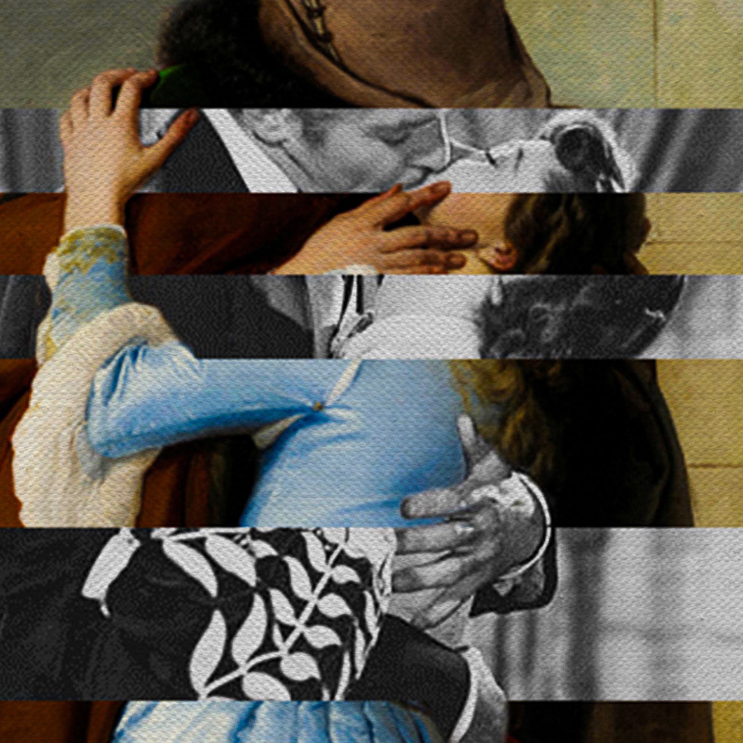 The Kiss Clark Gable And Vivien Leigh Wall Art Canvas
