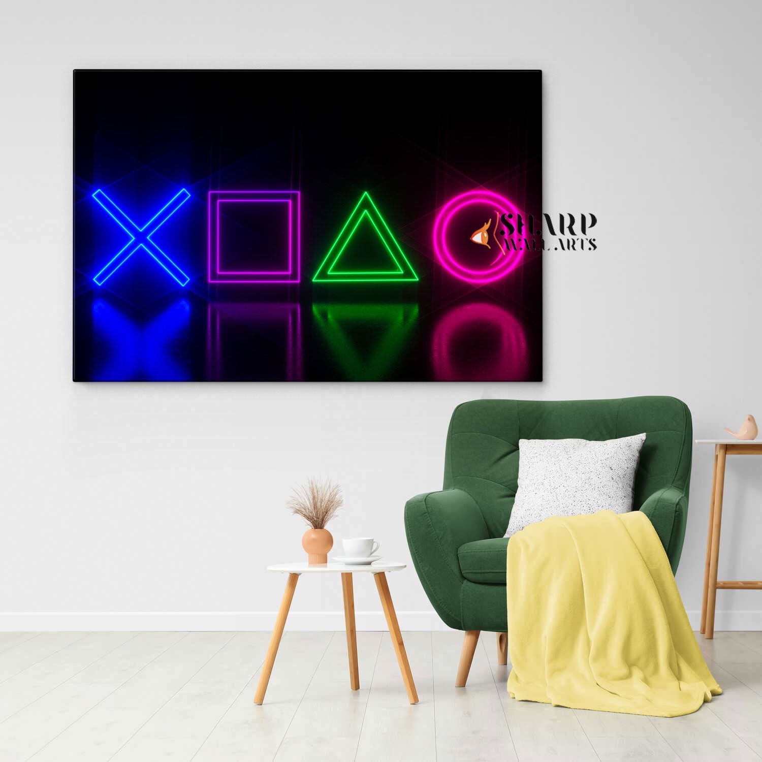 Video Game Sign Neon Canvas Wall Art