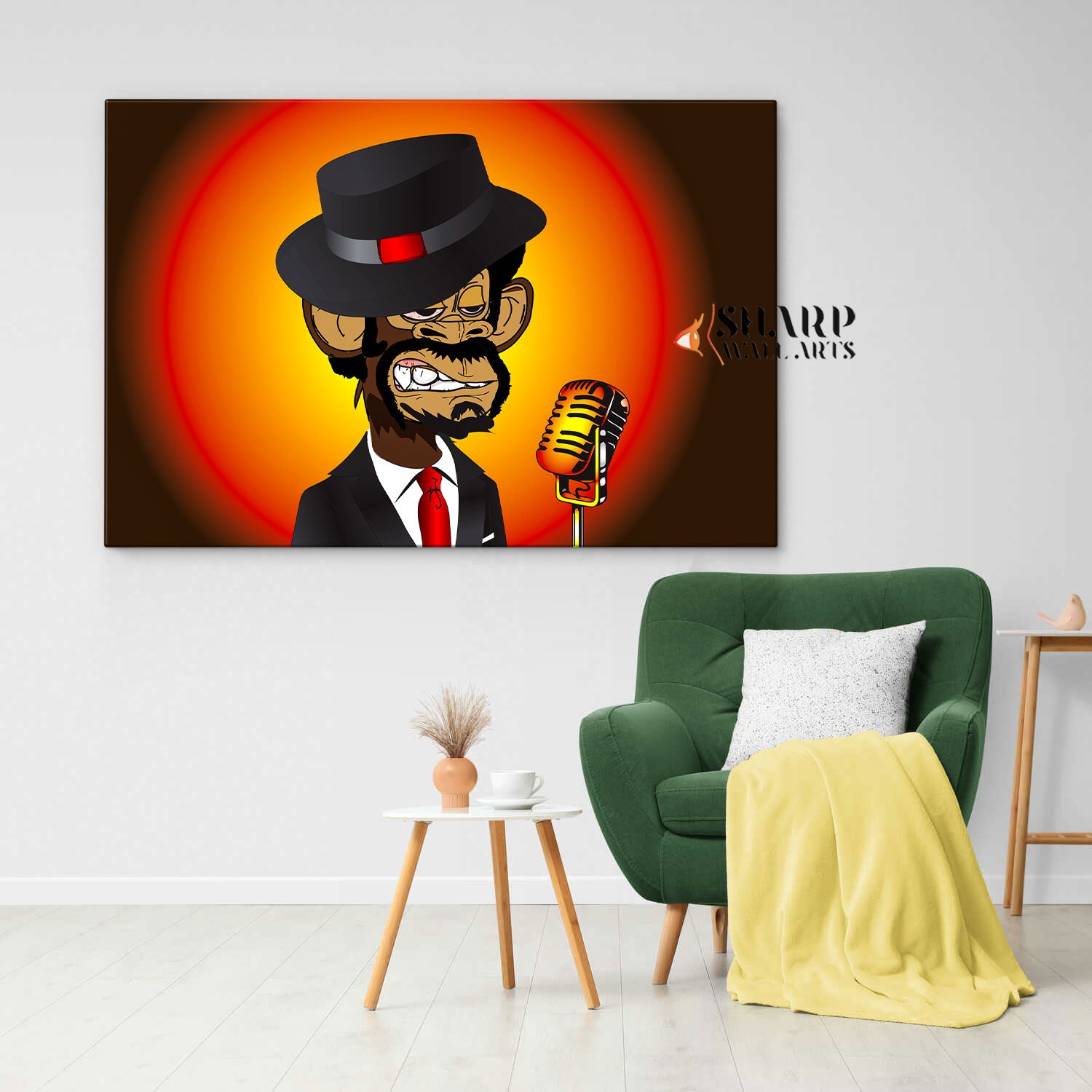 Bored Ape Singer Canvas Wall Art
