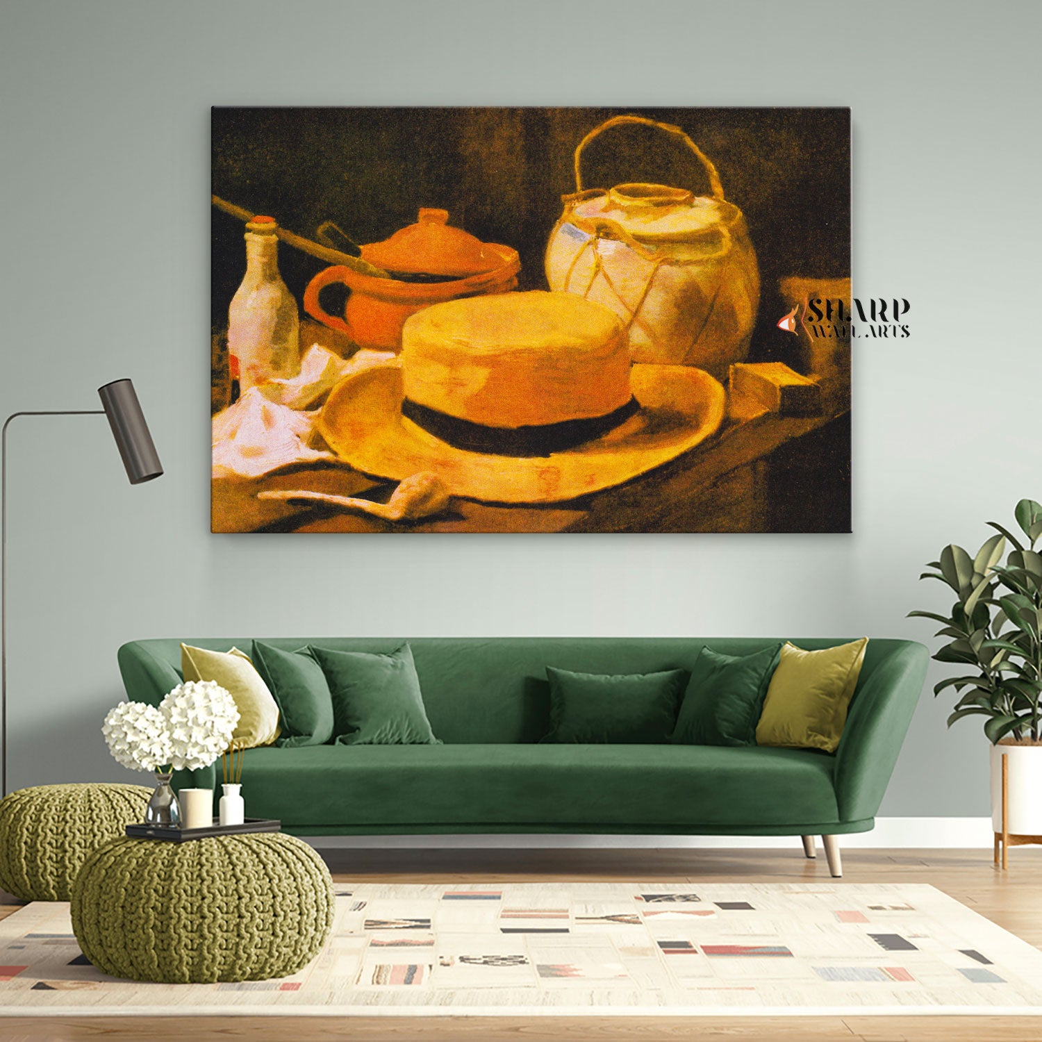 Vincent van Gogh Still Life With Straw Hat Canvas Wall Art