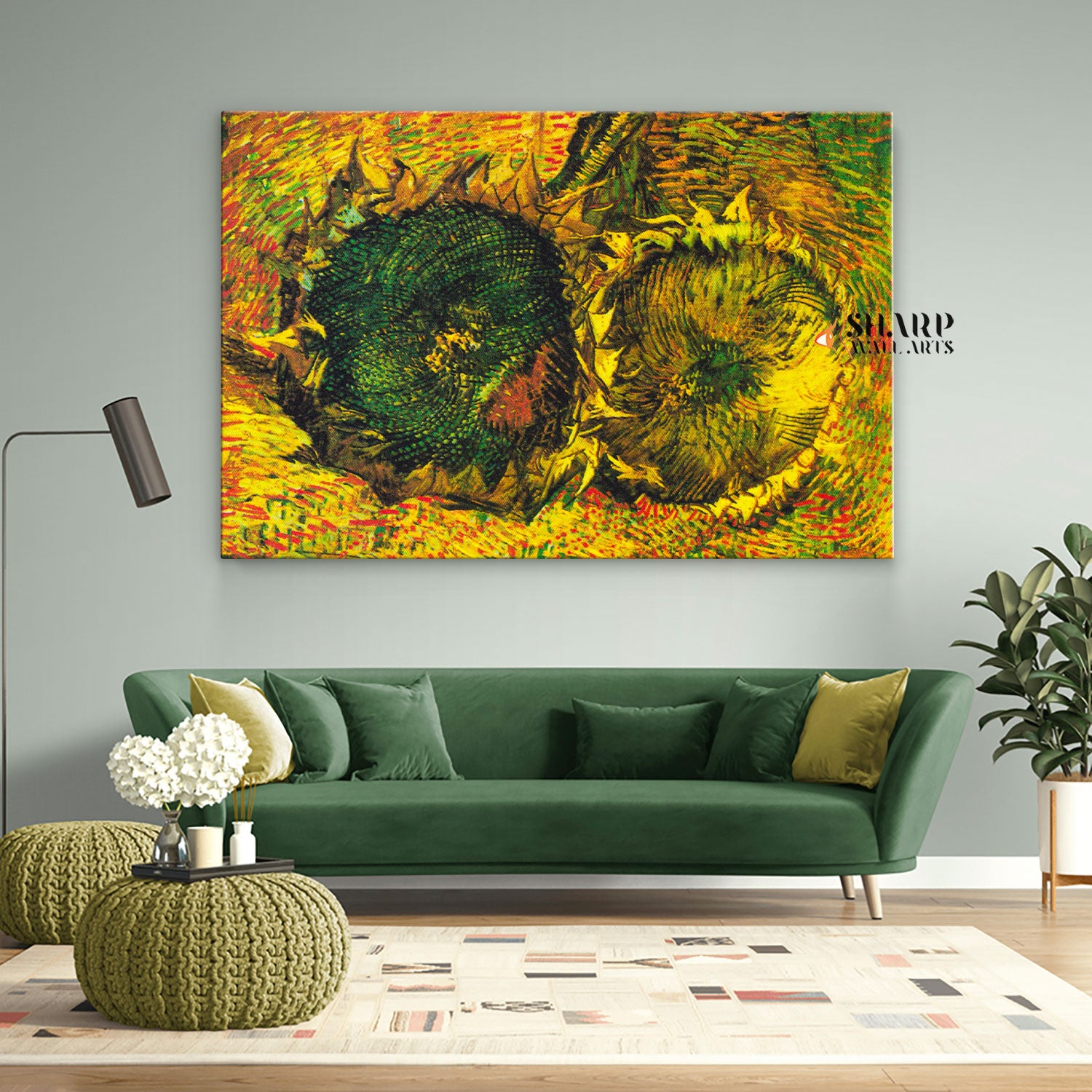 Vincent Van Gogh Two Sunflowers Canvas Wall Art