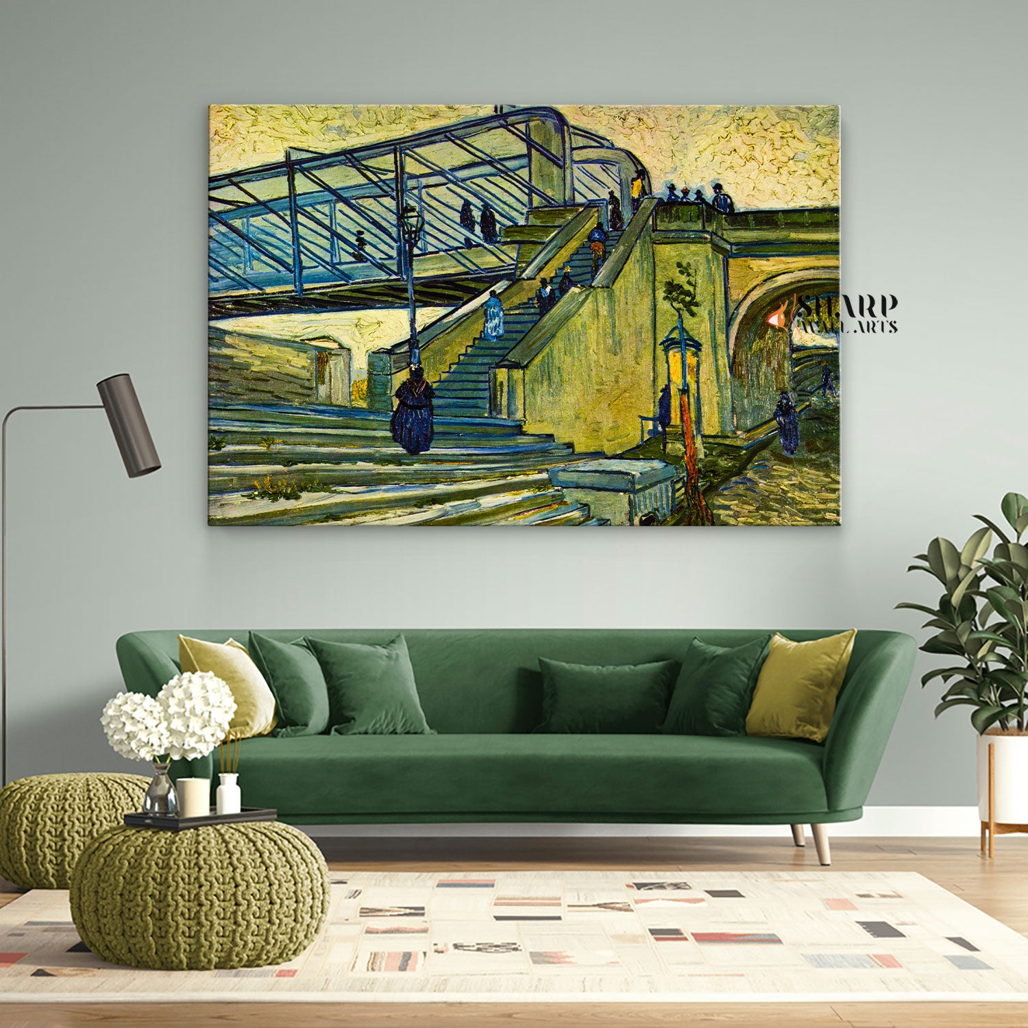 Vincent van Gogh Le Pont De Trinquetaille Canvas Wall Art