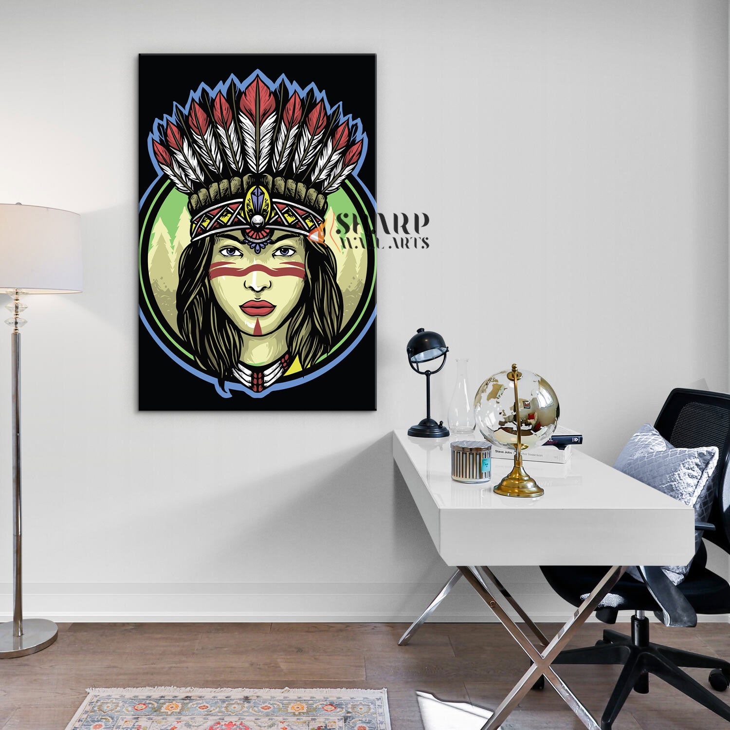 Native American Indian Apache Woman Canvas Wall Art