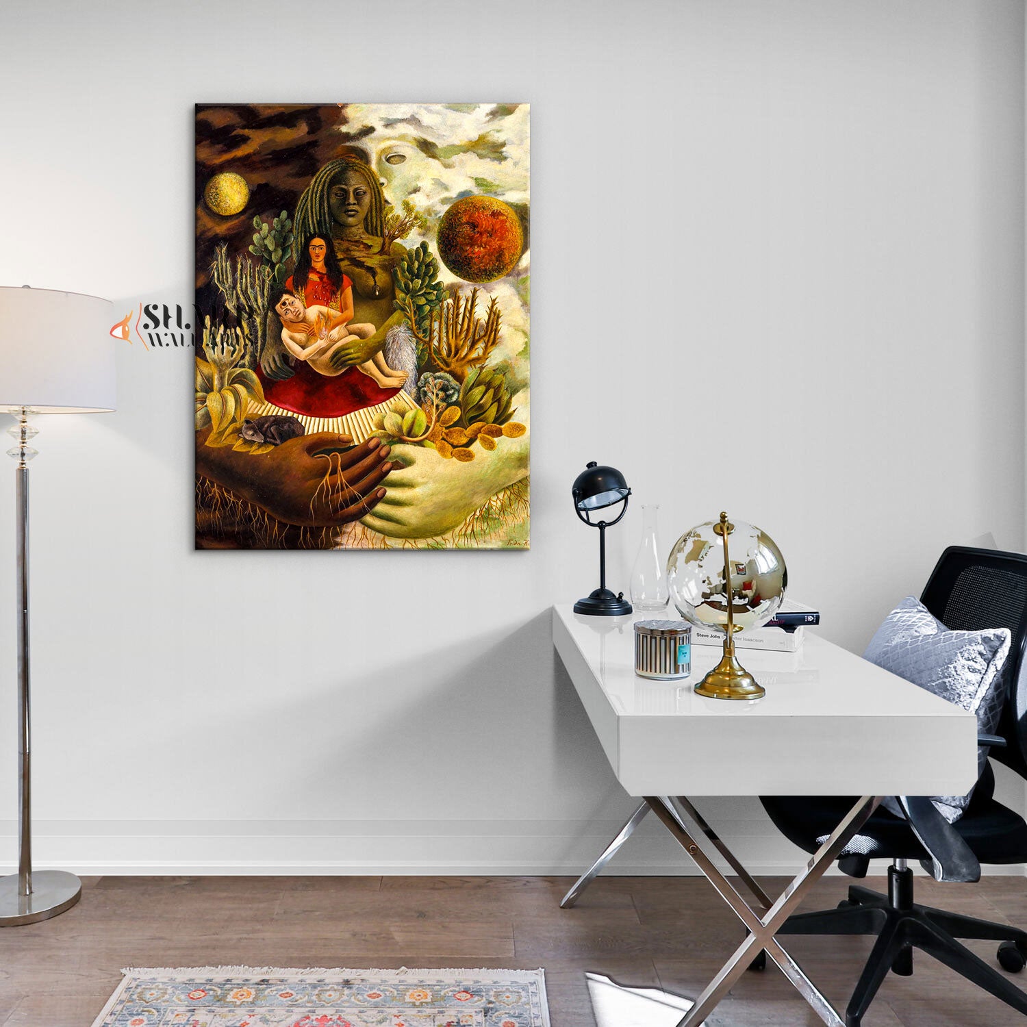 Frida Kahlo The Love Embrace Of The Universe Canvas Wall Art