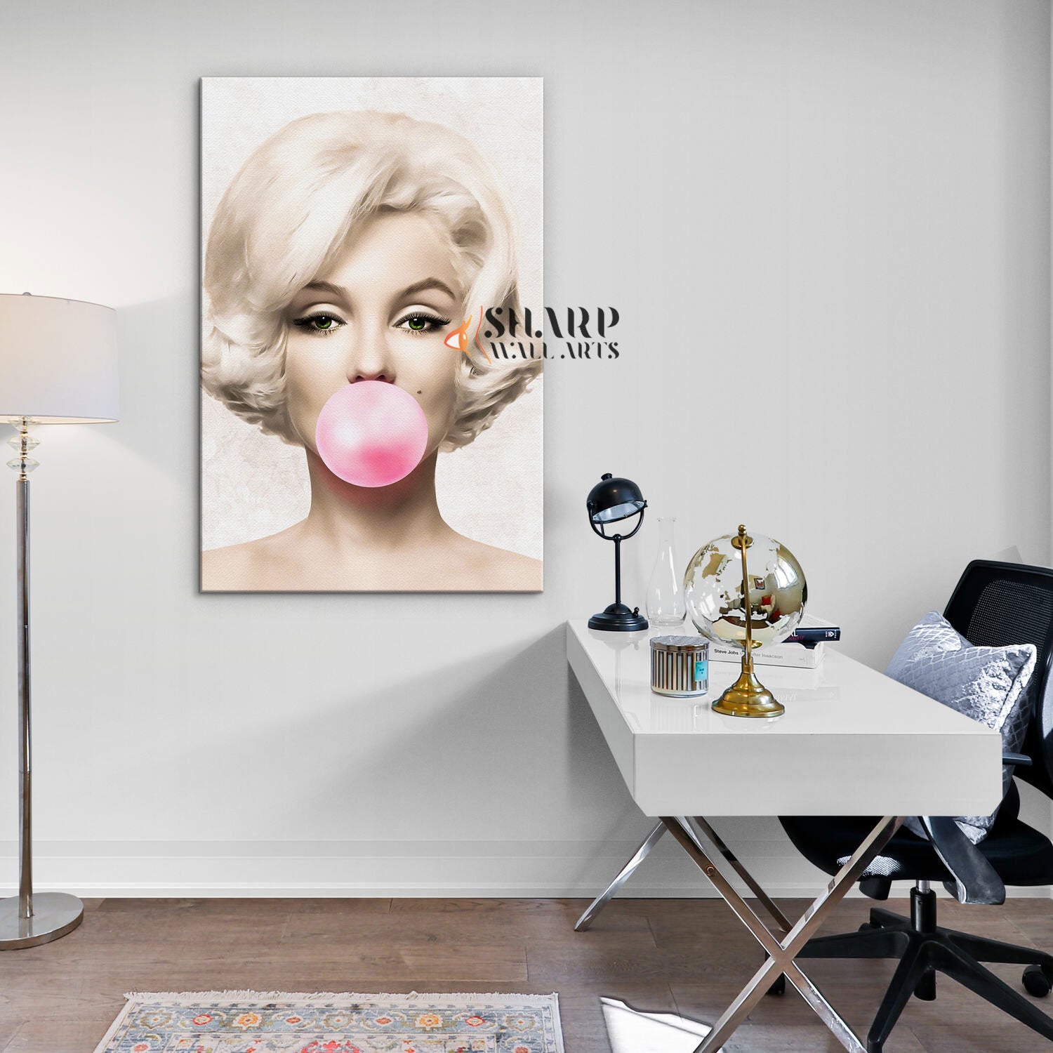 Marilyn Monroe With Bubble Gum Wall Art Canvas