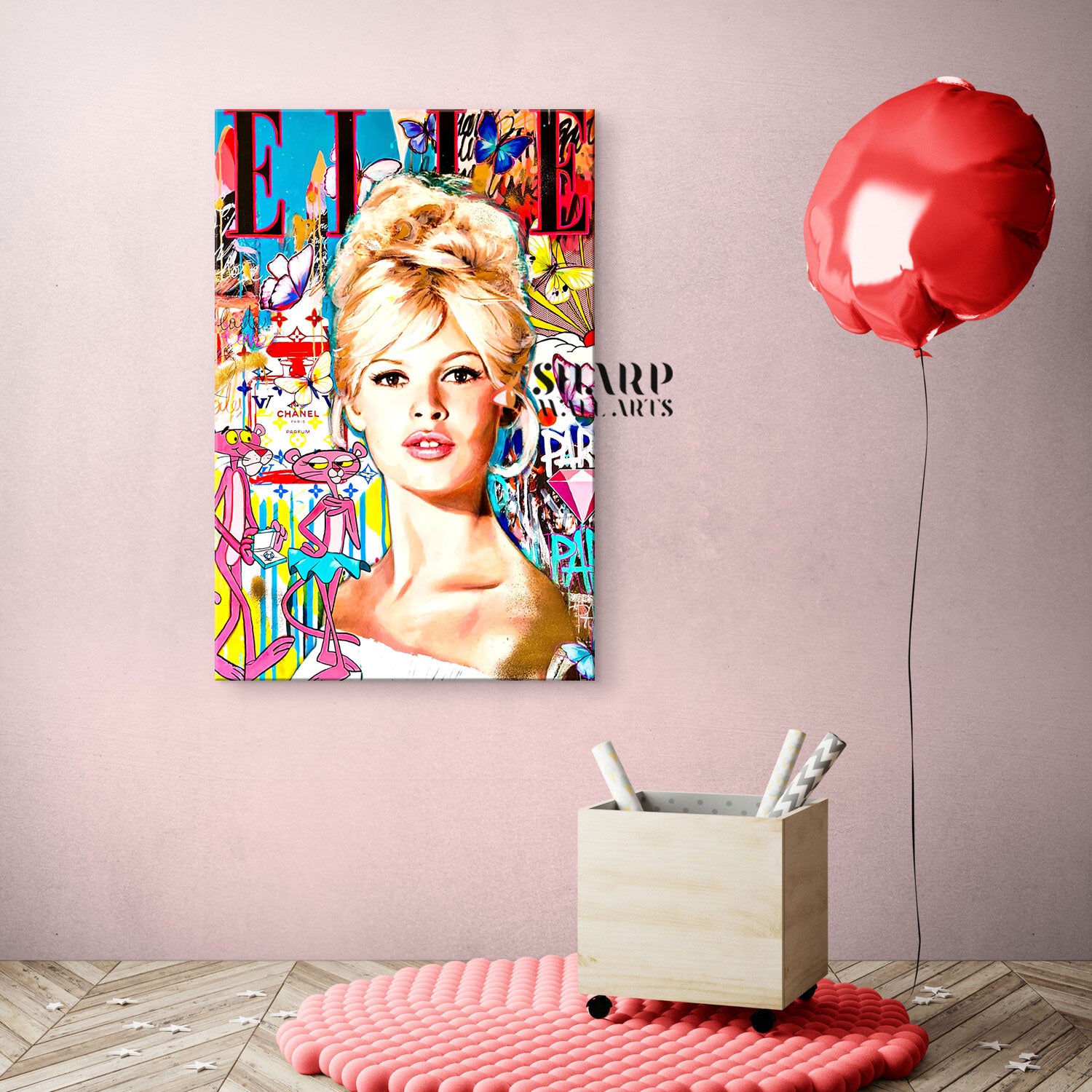 Brigitte Bardot Magazine Cover Canvas Wall Art