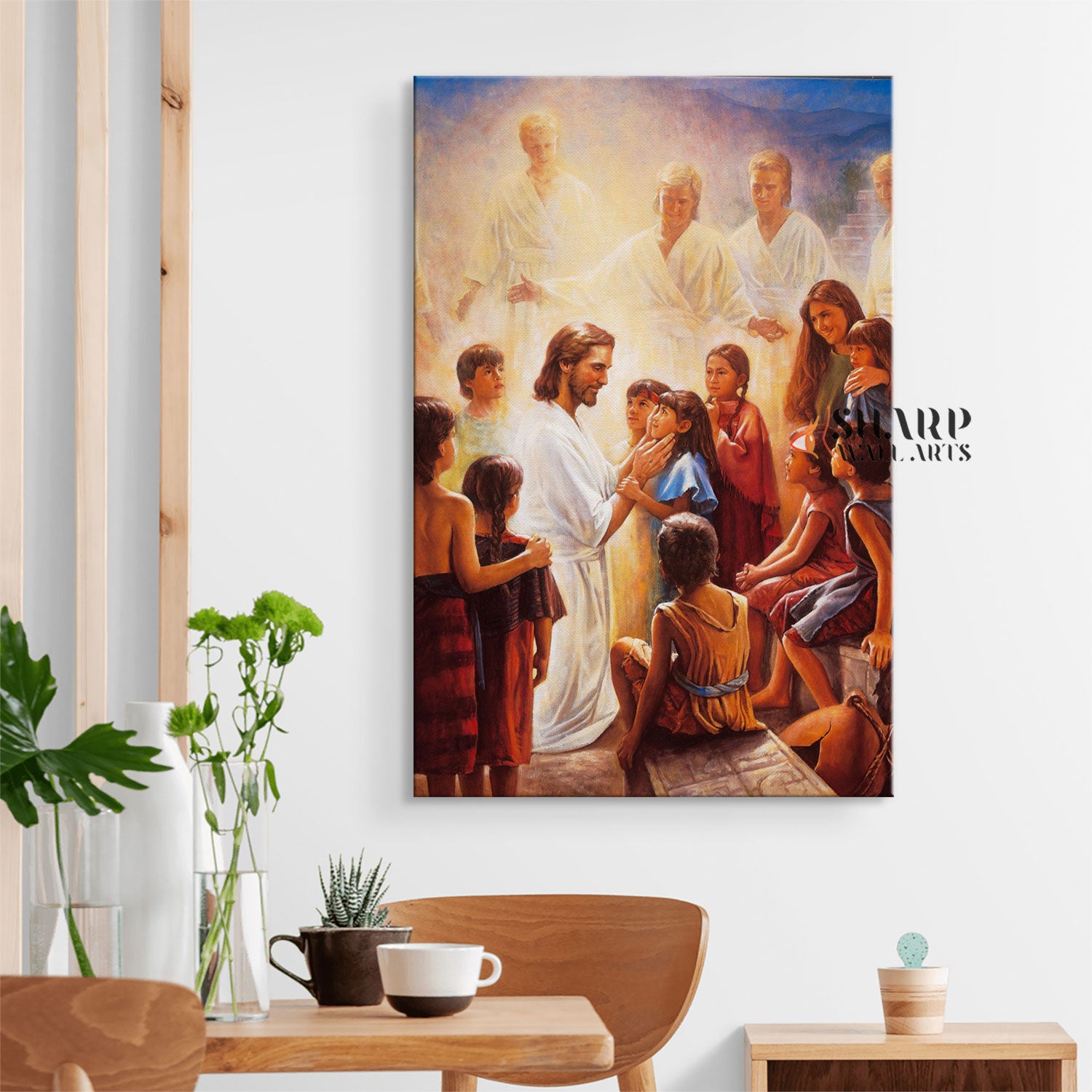 Jesus And The Children Art Canvas Print