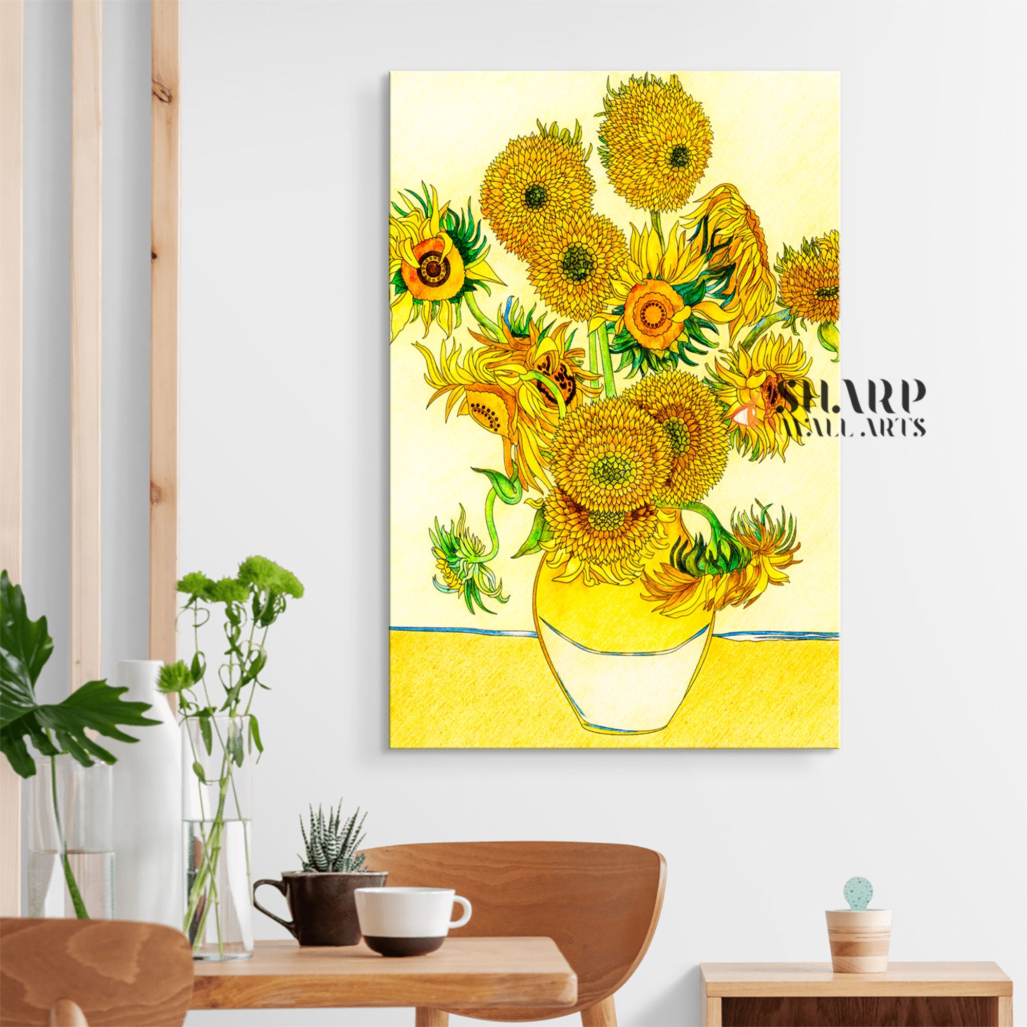 Vincent van Gogh Sunflowers Canvas Wall Art