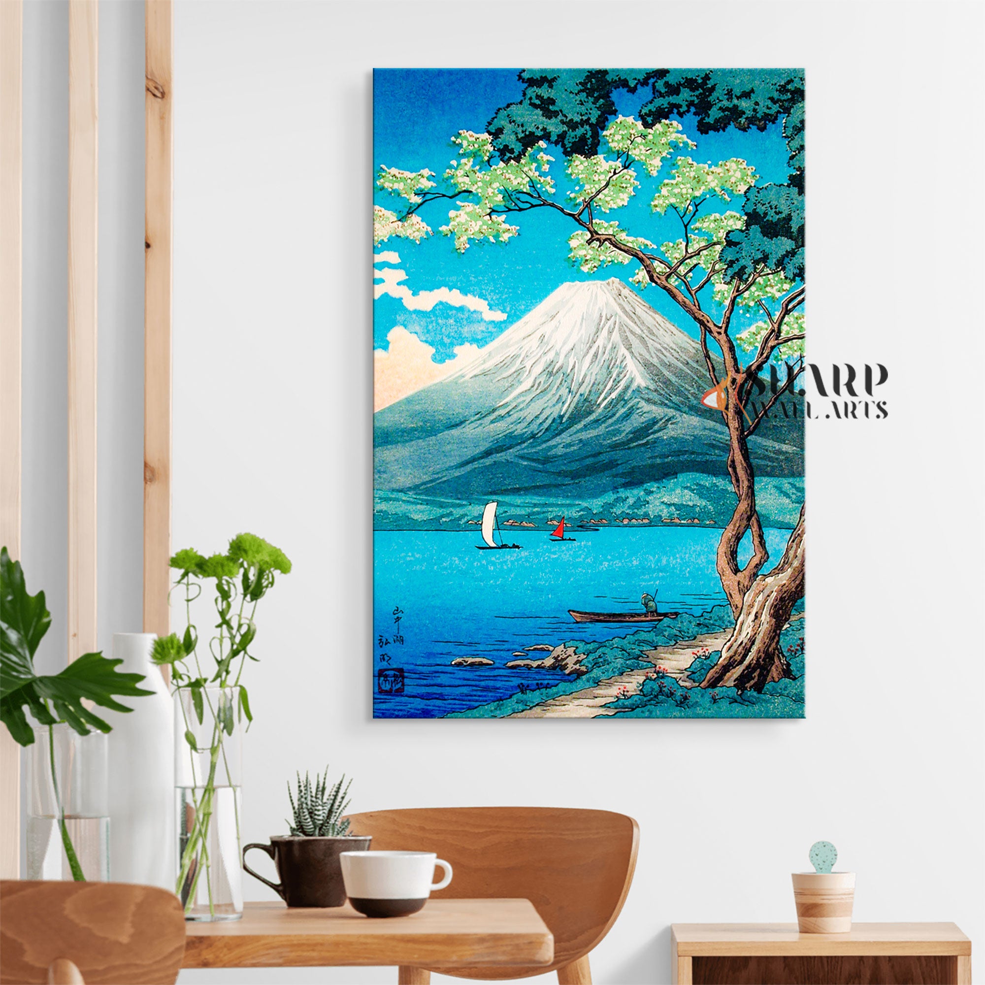 Takahashi Hiroaki Mount Fuji From Lake Yamanaka Canvas Wall Art