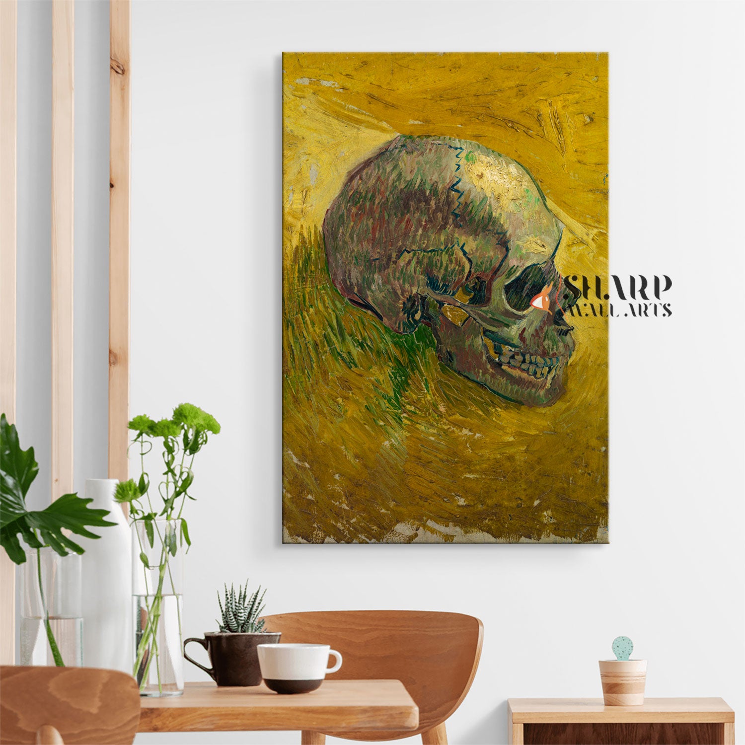 Vincent van Gogh Skull Canvas Wall Art