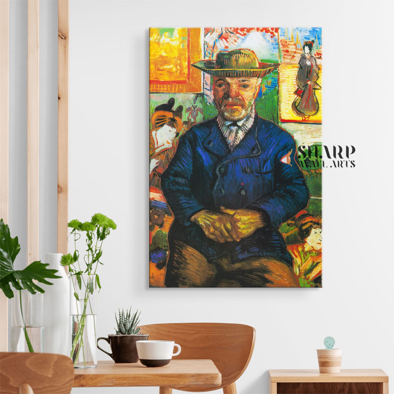 Vincent van Gogh Portrait Of Père Tanguy Canvas Wall Art