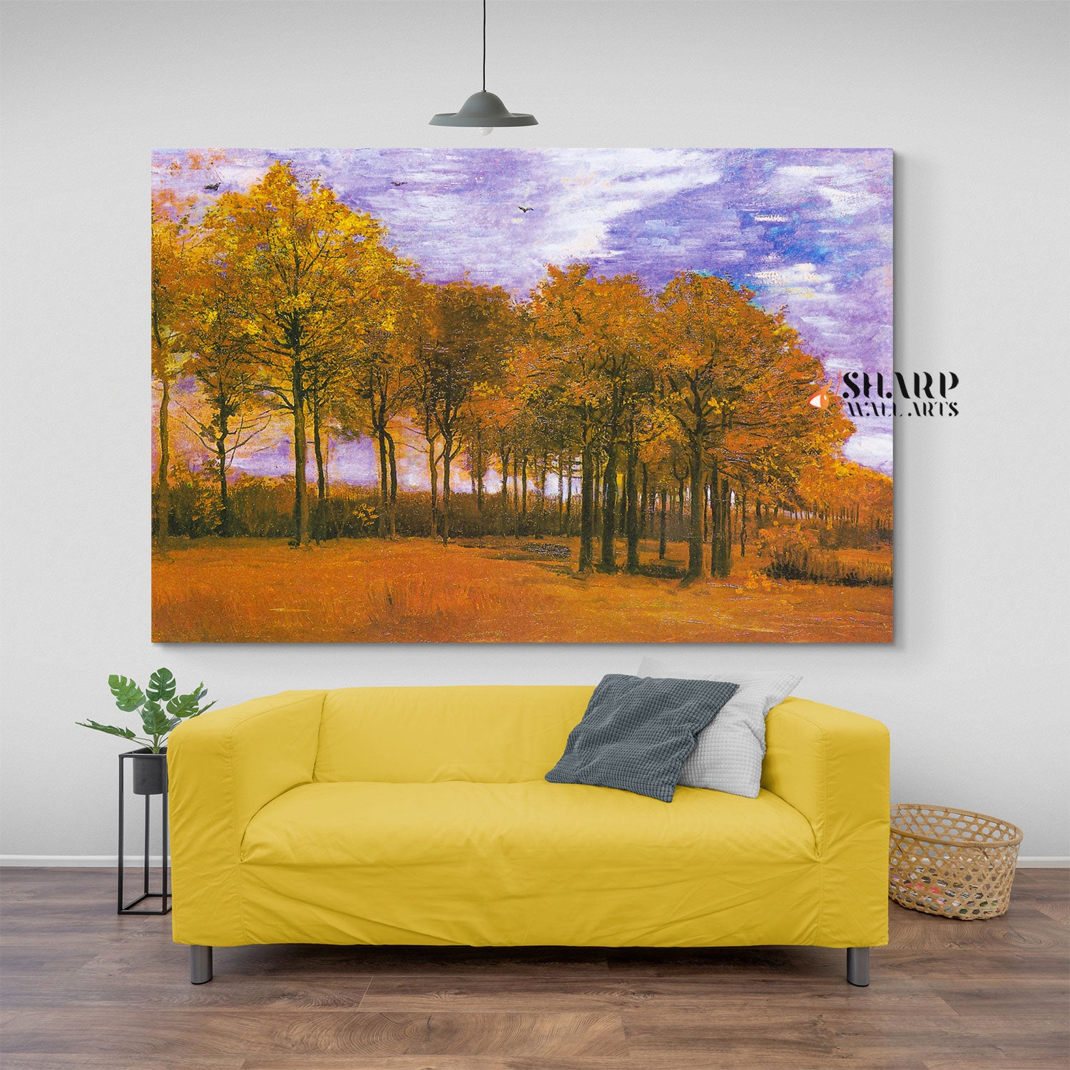 Vincent Van Gogh Autumn Landscape Canvas Wall Art