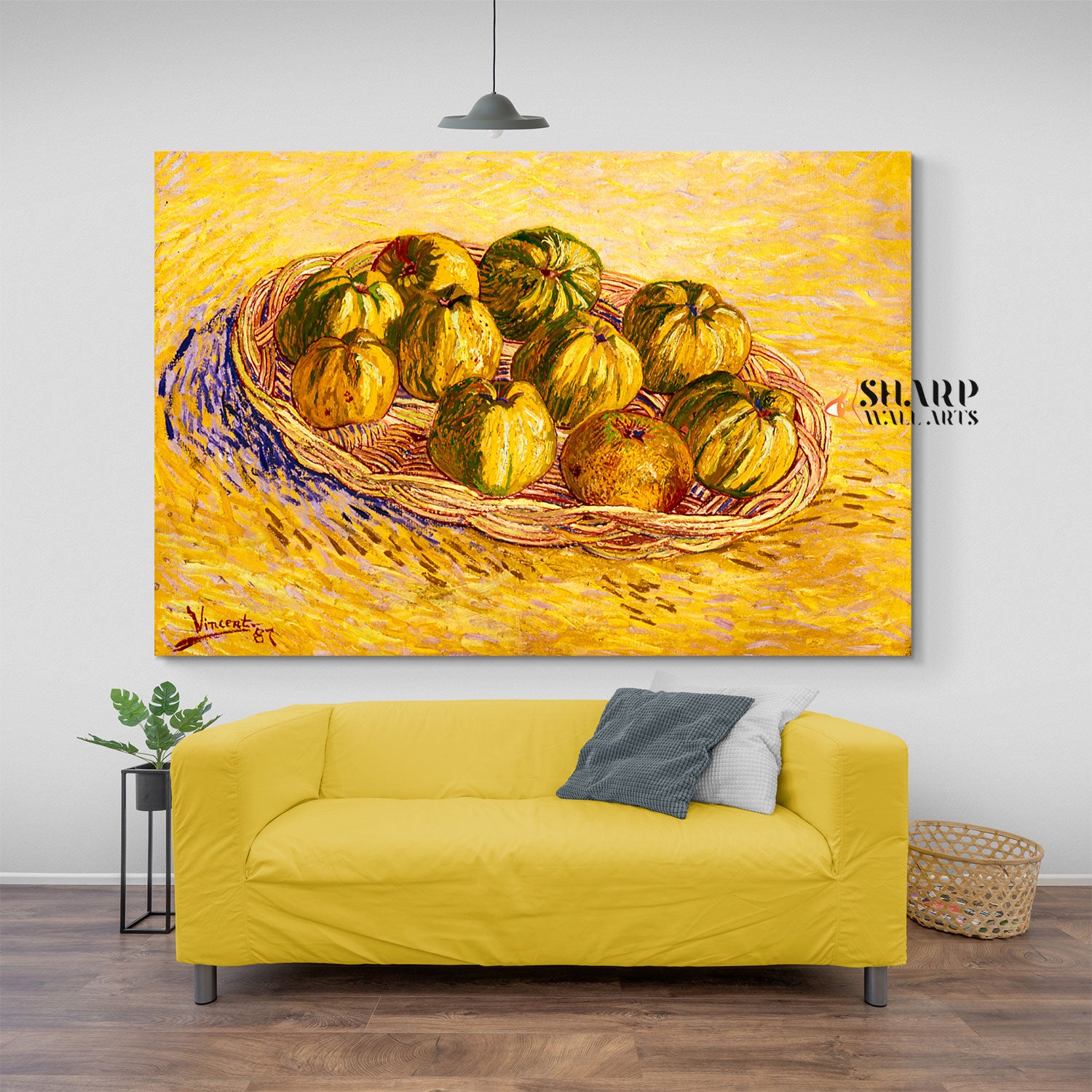 Vincent van Gogh Still Life Basket Of Apples Canvas Wall Art